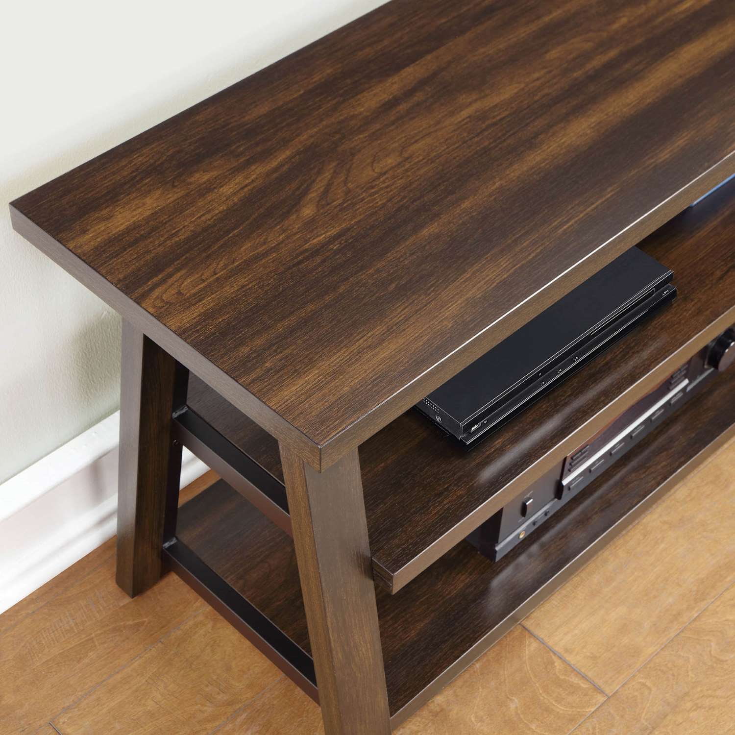 70” A-Frame TV Stand - Brown Cherry - Image 2