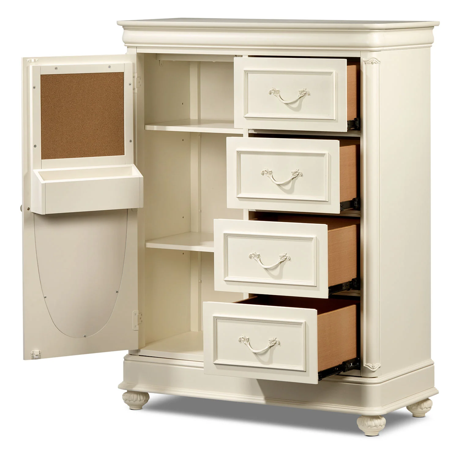 Amber Door Chest - Antique White - Image 3