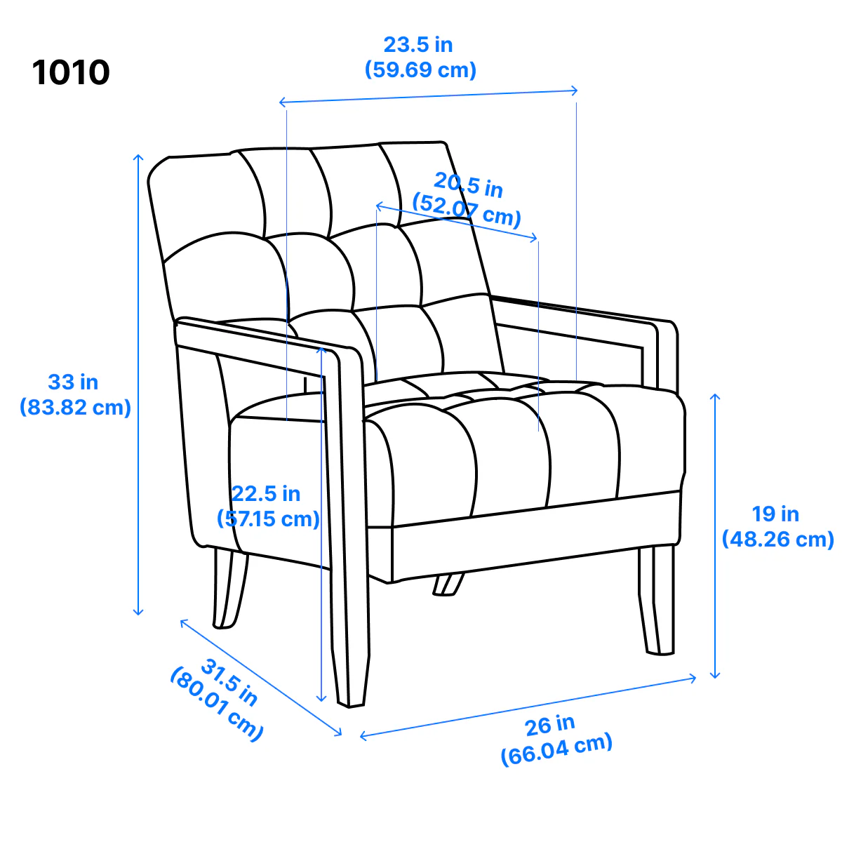 Archam Accent Chair - Black - Image 9