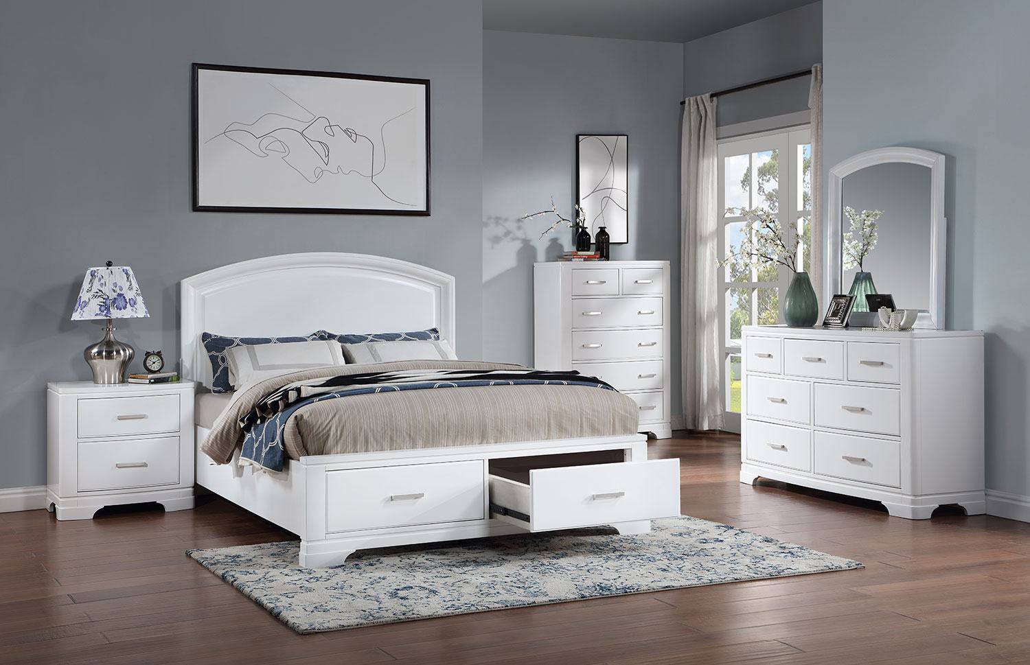 Arista Night Table - White - Image 2