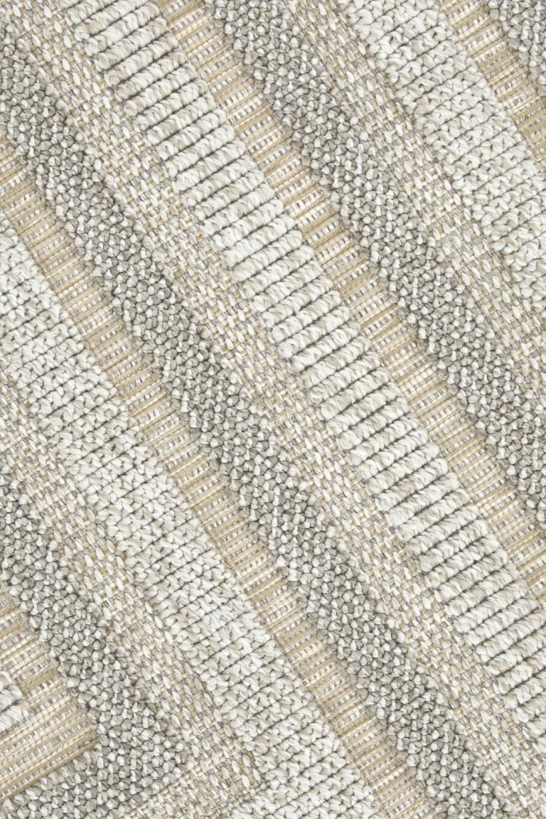 Assia Rectangles Outdoor Rug - 5' x 7' - Beige