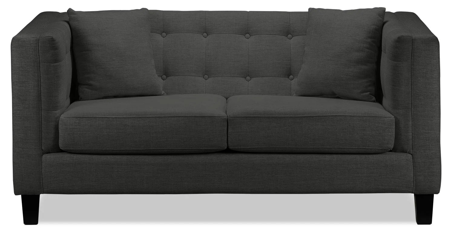 Astin Loveseat - Dark Grey - Image 2