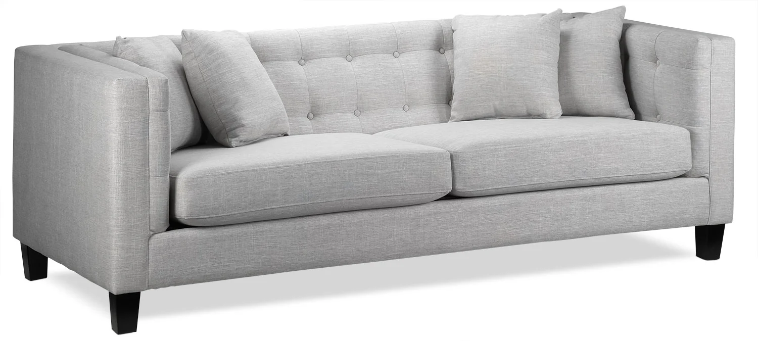 Astin Sofa, Loveseat and Chair and a Half Set - Grey - Image 3