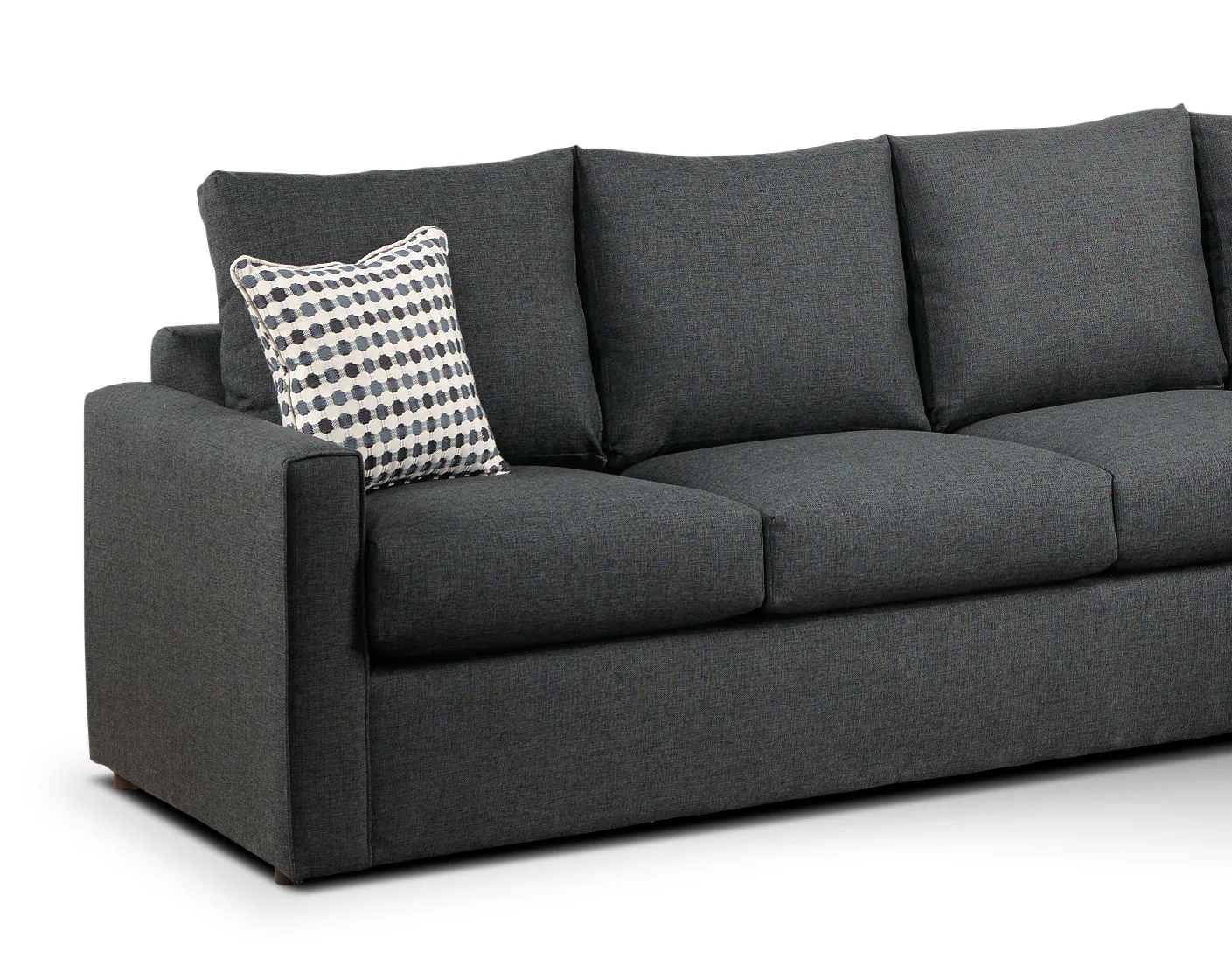 Athina 2-Piece Sectional with Left-Facing Queen Sofa Bed - Charcoal - Image 4