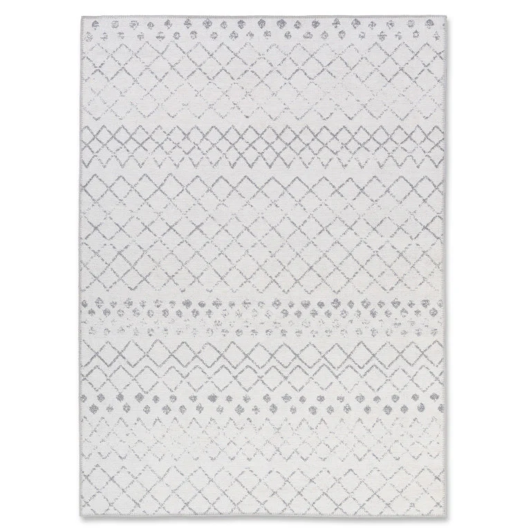 Aura Geometric Rug - 6' x 9' - Grey