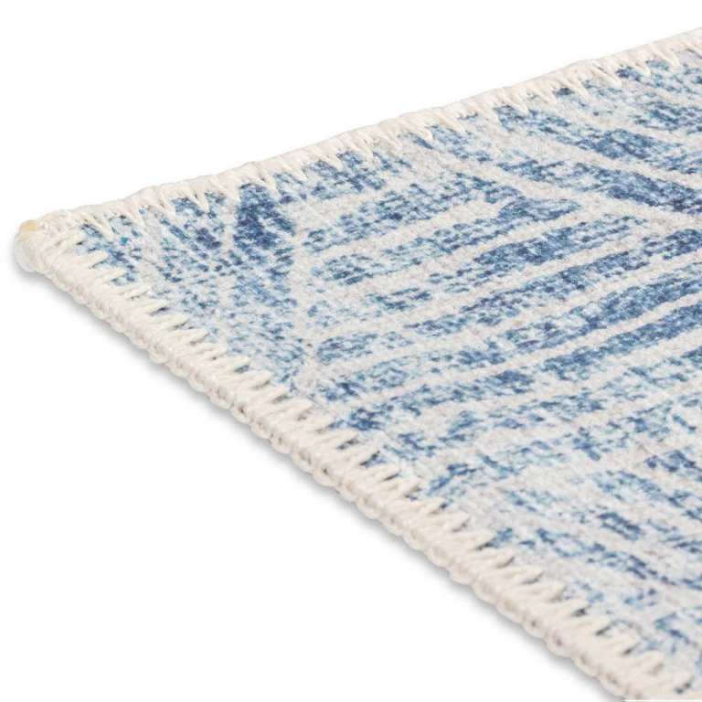 Aura Geometric Rug - 8' x 10' - Blue/White - Image 4