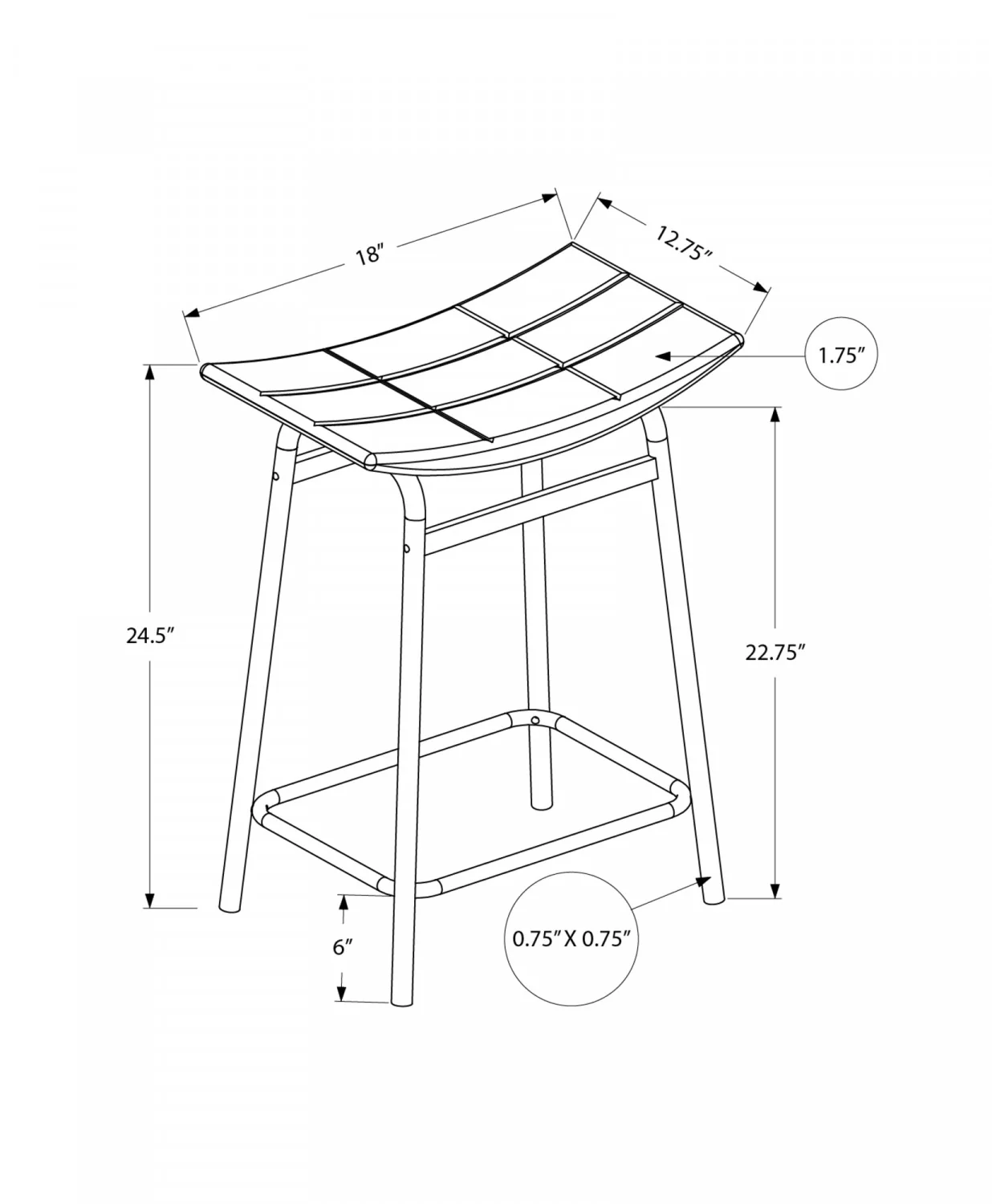 Baffin Counter Stool - Black - Set Of Two - Image 3