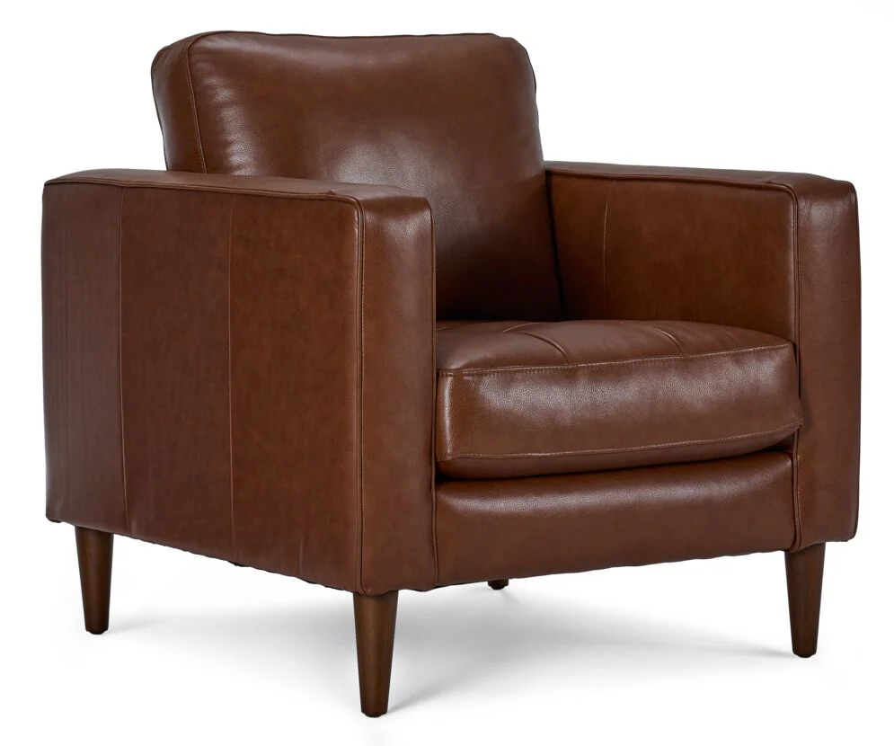 Bari Leather Sofa and Chair Set - Cobblestone - Image 4