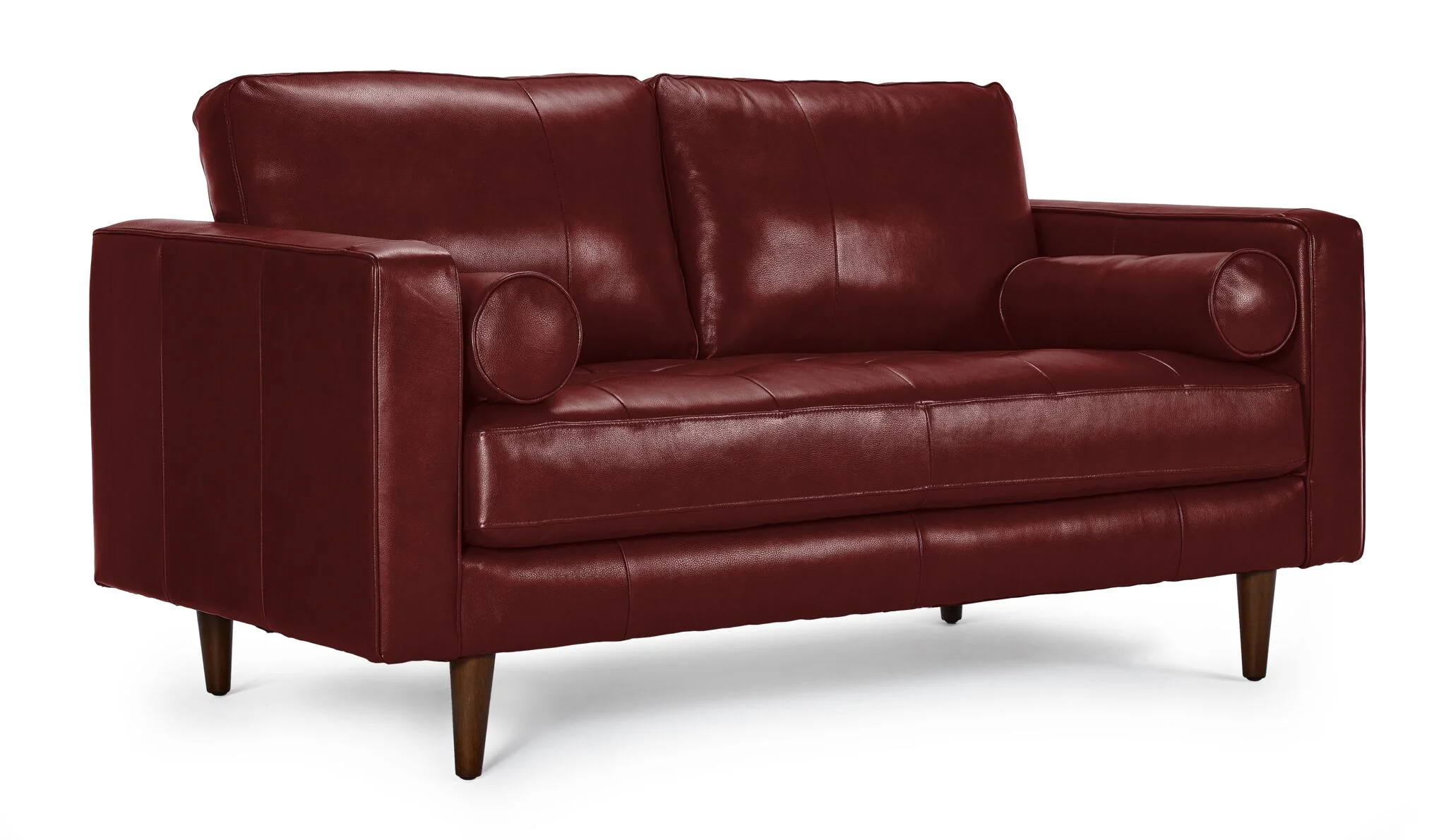 Bari Leather Sofa and Loveseat Set - Fire - Image 3