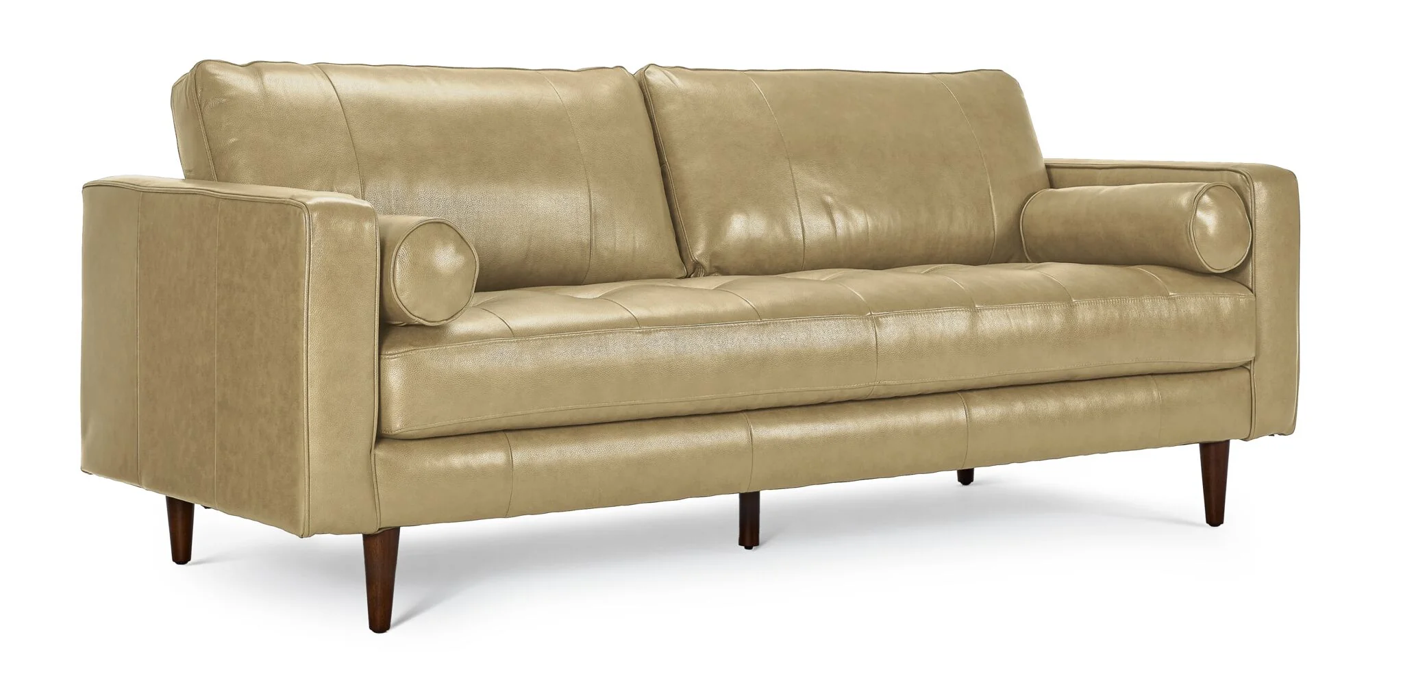 Bari Leather Sofa and Loveseat Set - Stone - Image 2