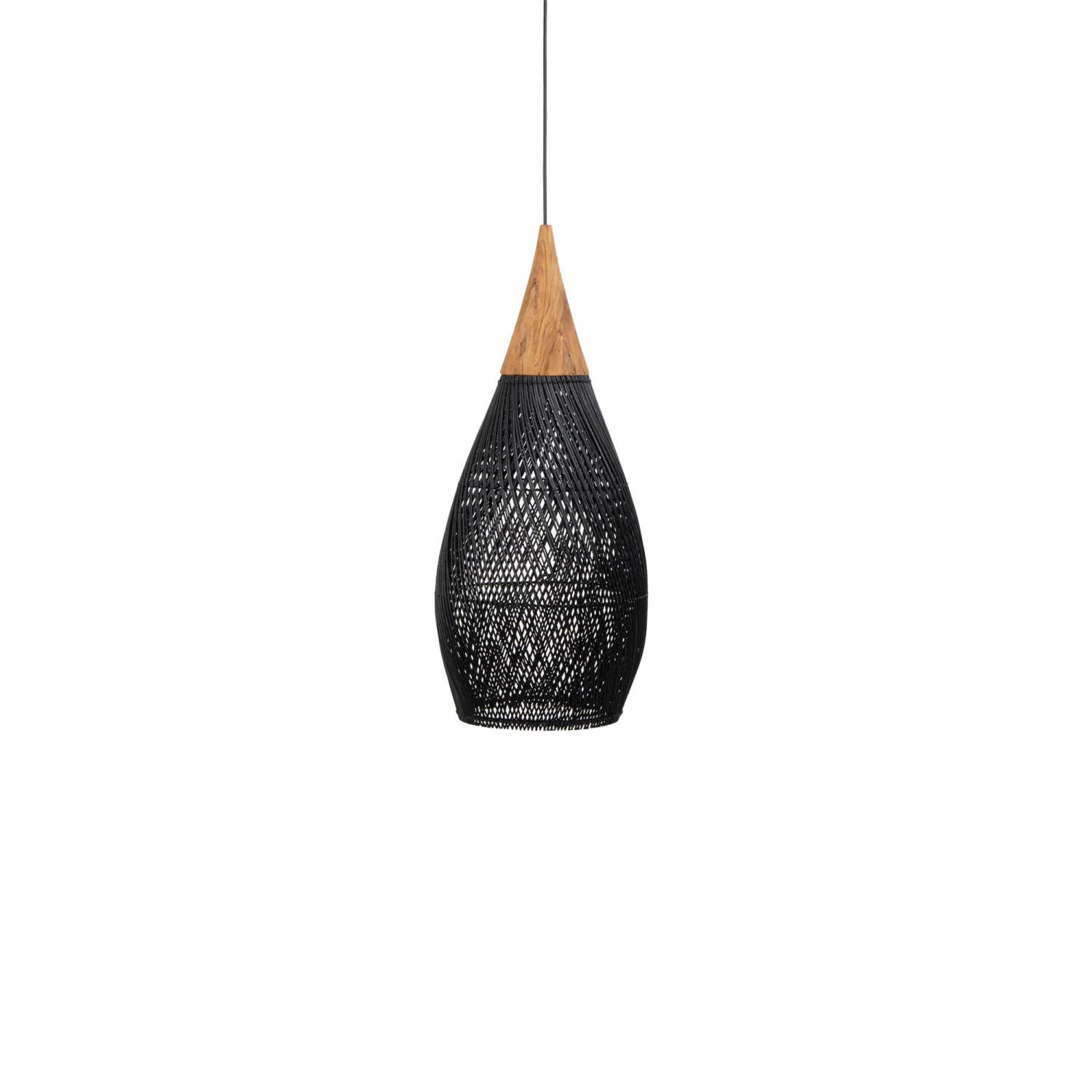 Bayan Horn Pendant Large - Black