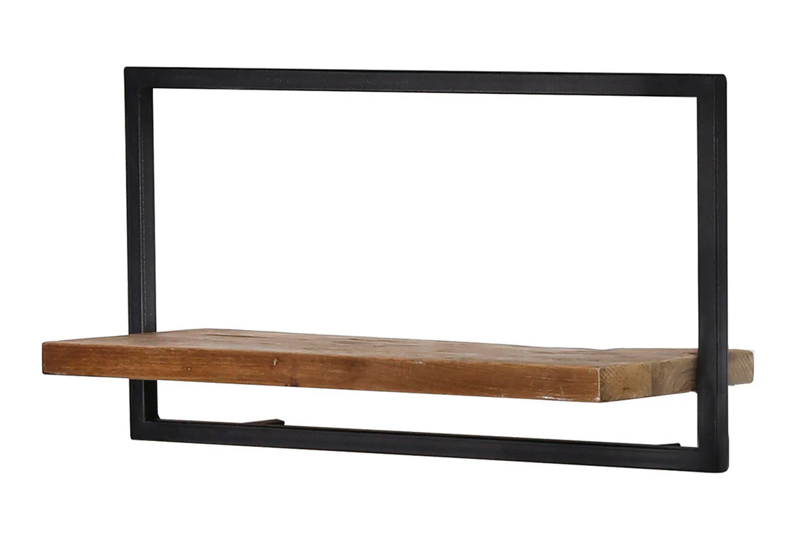 Bayan Metal Frame Wall Box I - Teak