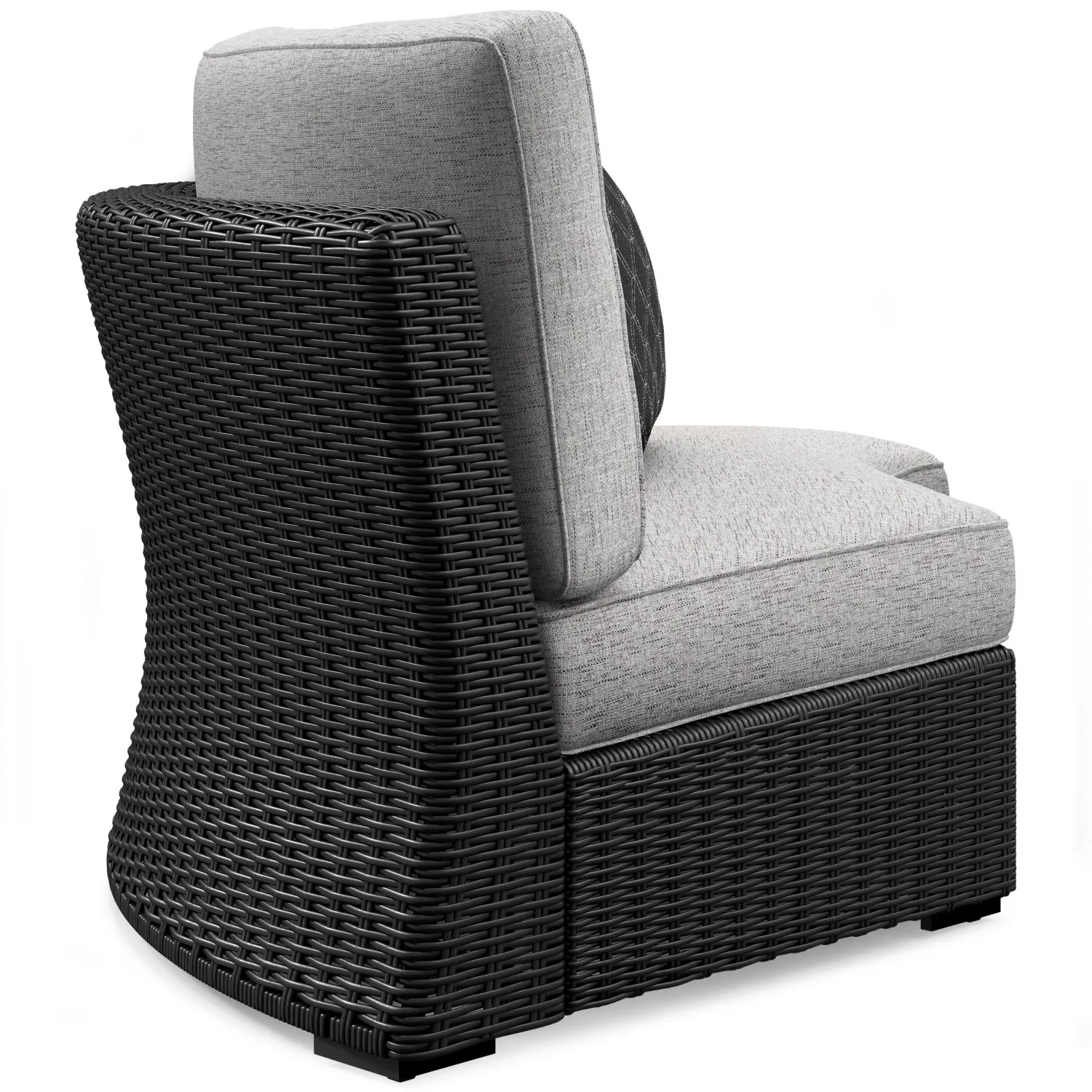 Beachcroft II Armless Chair - Black, Light Grey - Image 2