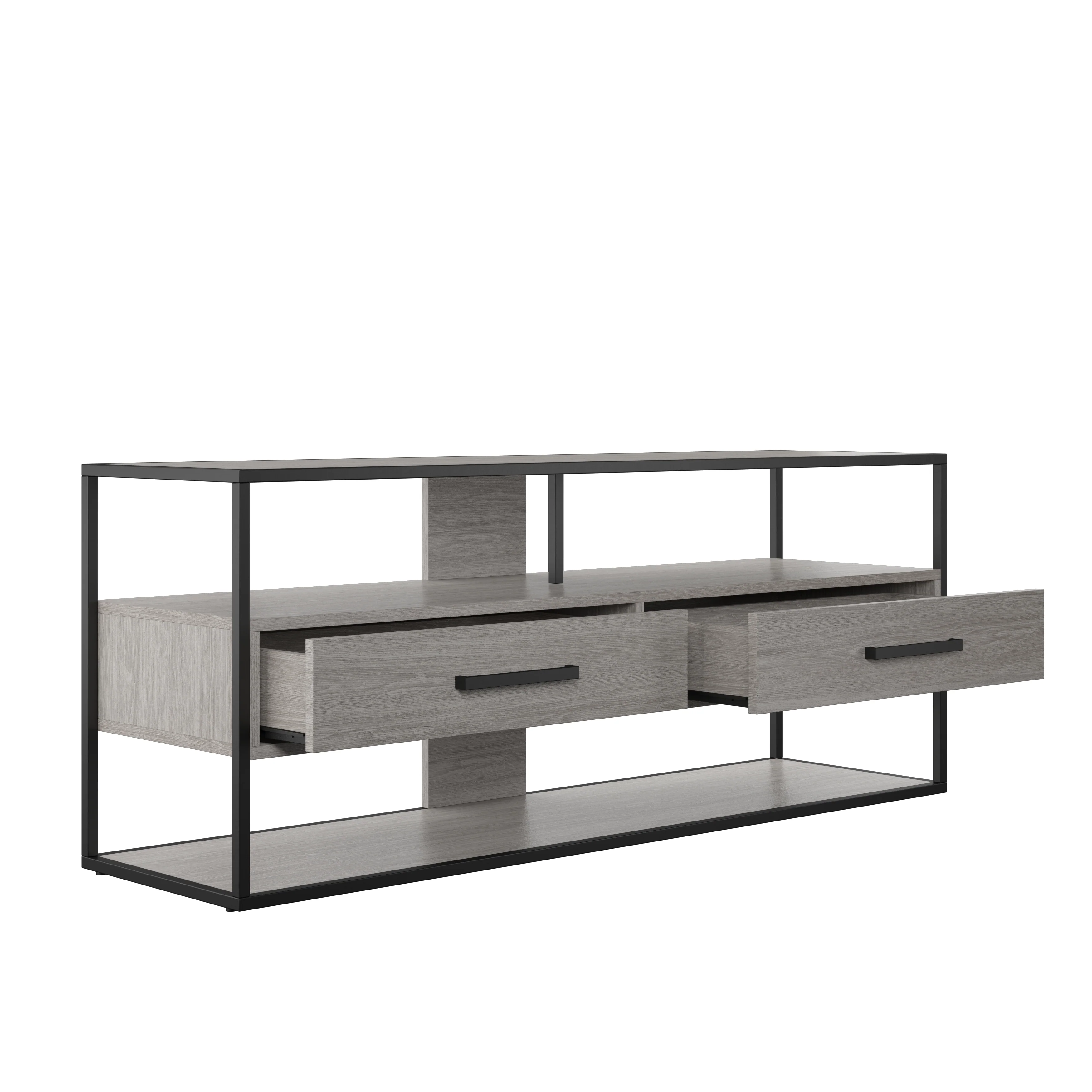 Belgrade 63" TV Stand - Grey - Image 3