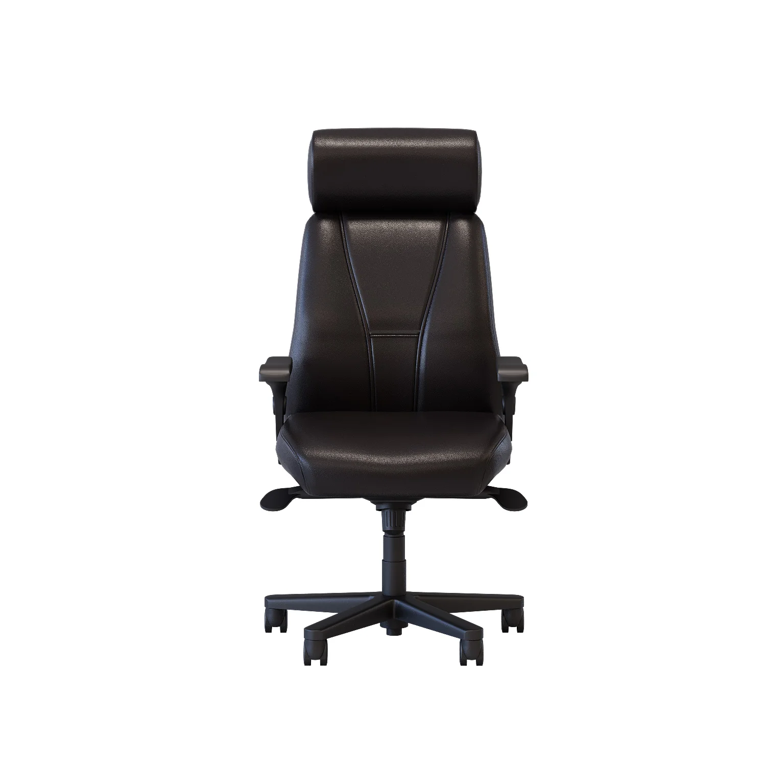 Benjamin Leather Plus Office Chair - Black - Image 2