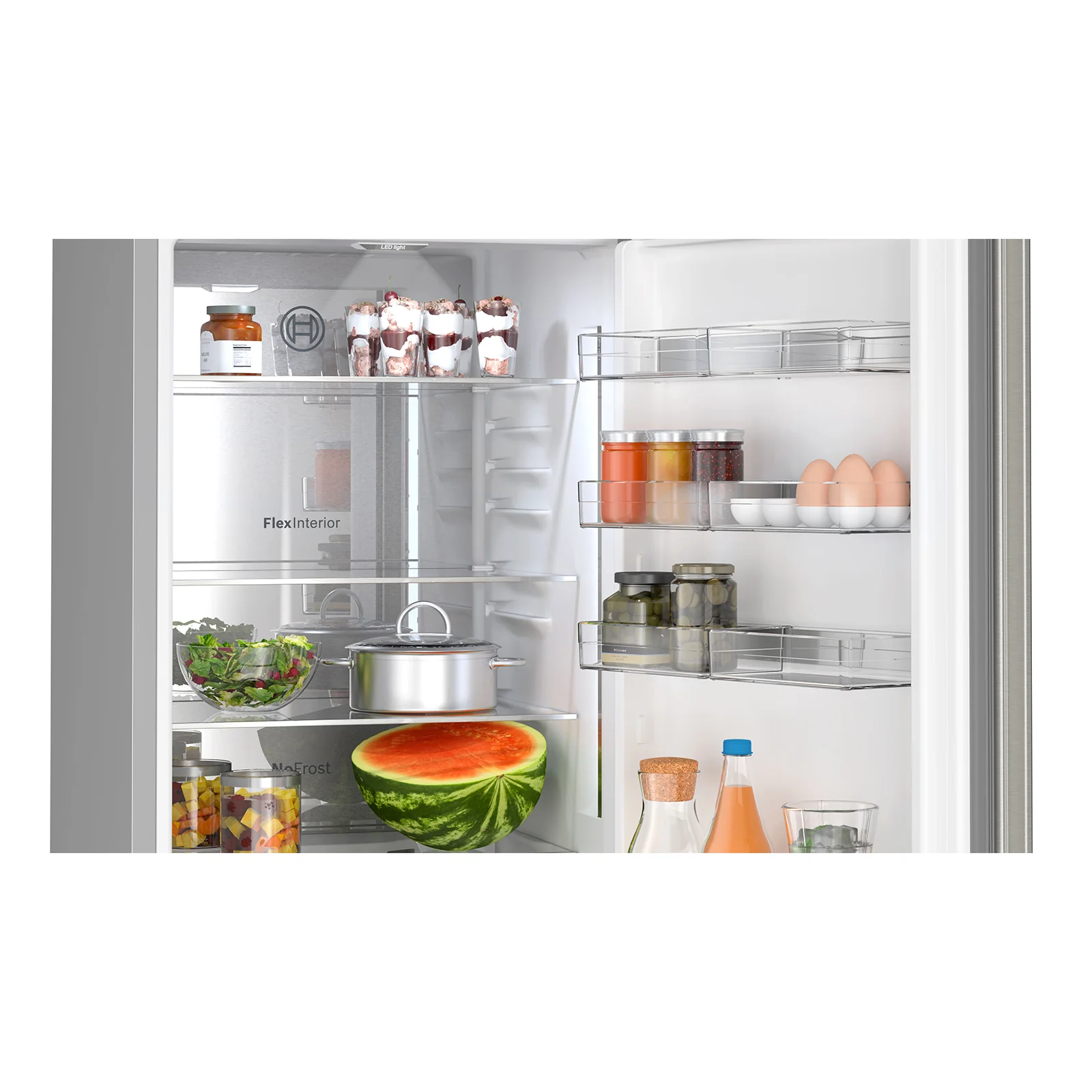 Bosch 24" 12.8 Cu. Ft. Stainless Steel Smart Counter-Depth Bottom-Freezer Refrigerator with Home Connect - B24CB50ESS - Image 4
