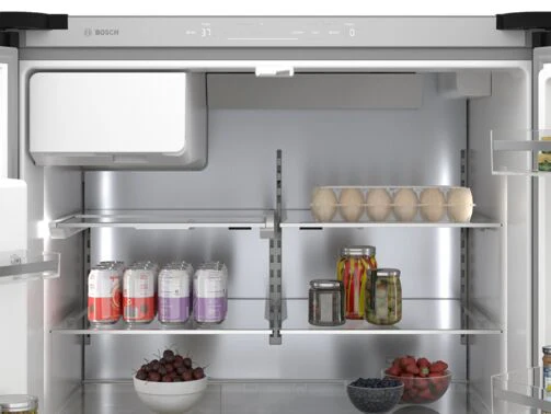 Bosch 36" 26 Cu. Ft. Black Stainless Steel French Door Refrigerator - B36FD50SNB - Image 6