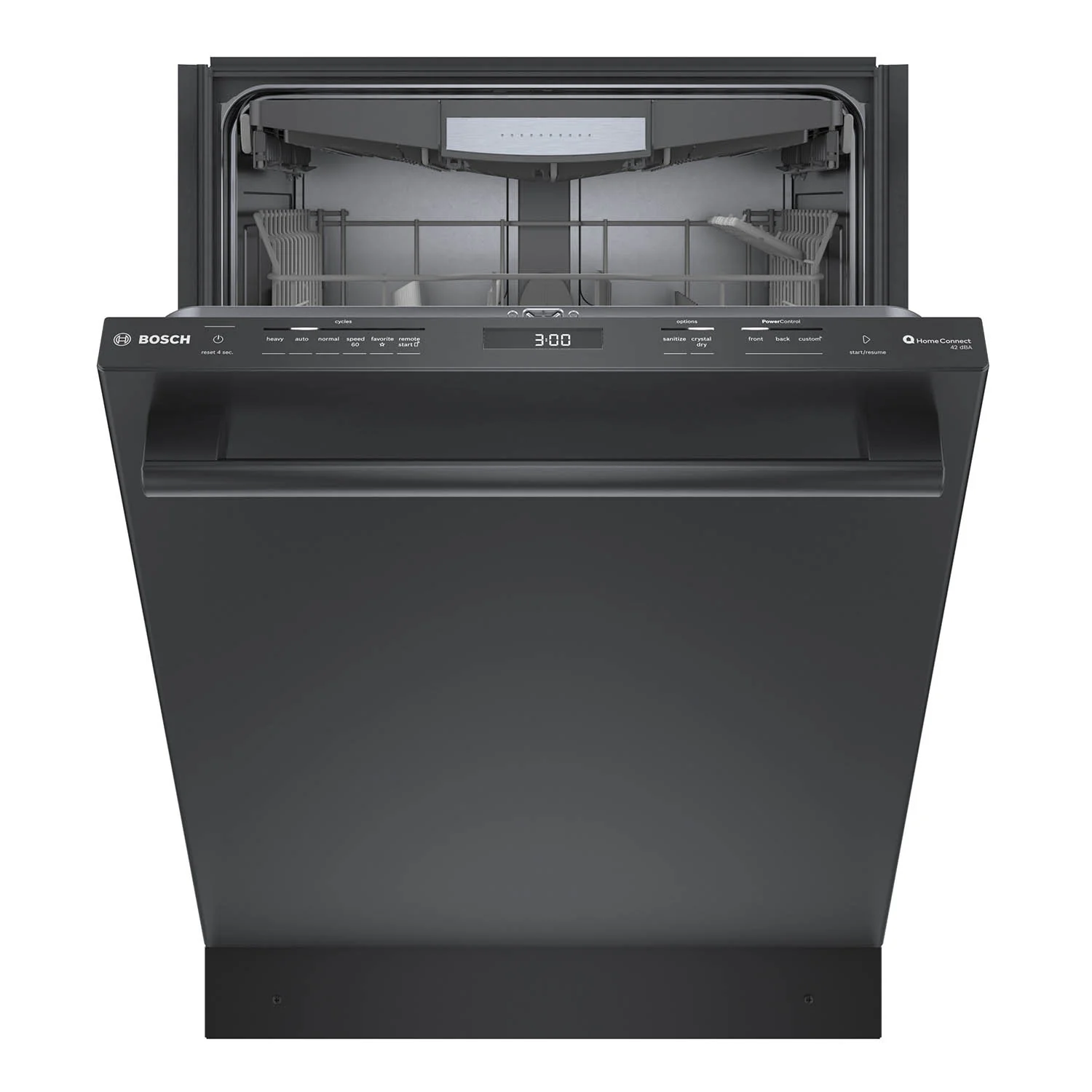 Bosch Black Stainless Steel 24" Smart Dishwasher with Home Connect, Third Rack - SHX78CM4N - Image 4