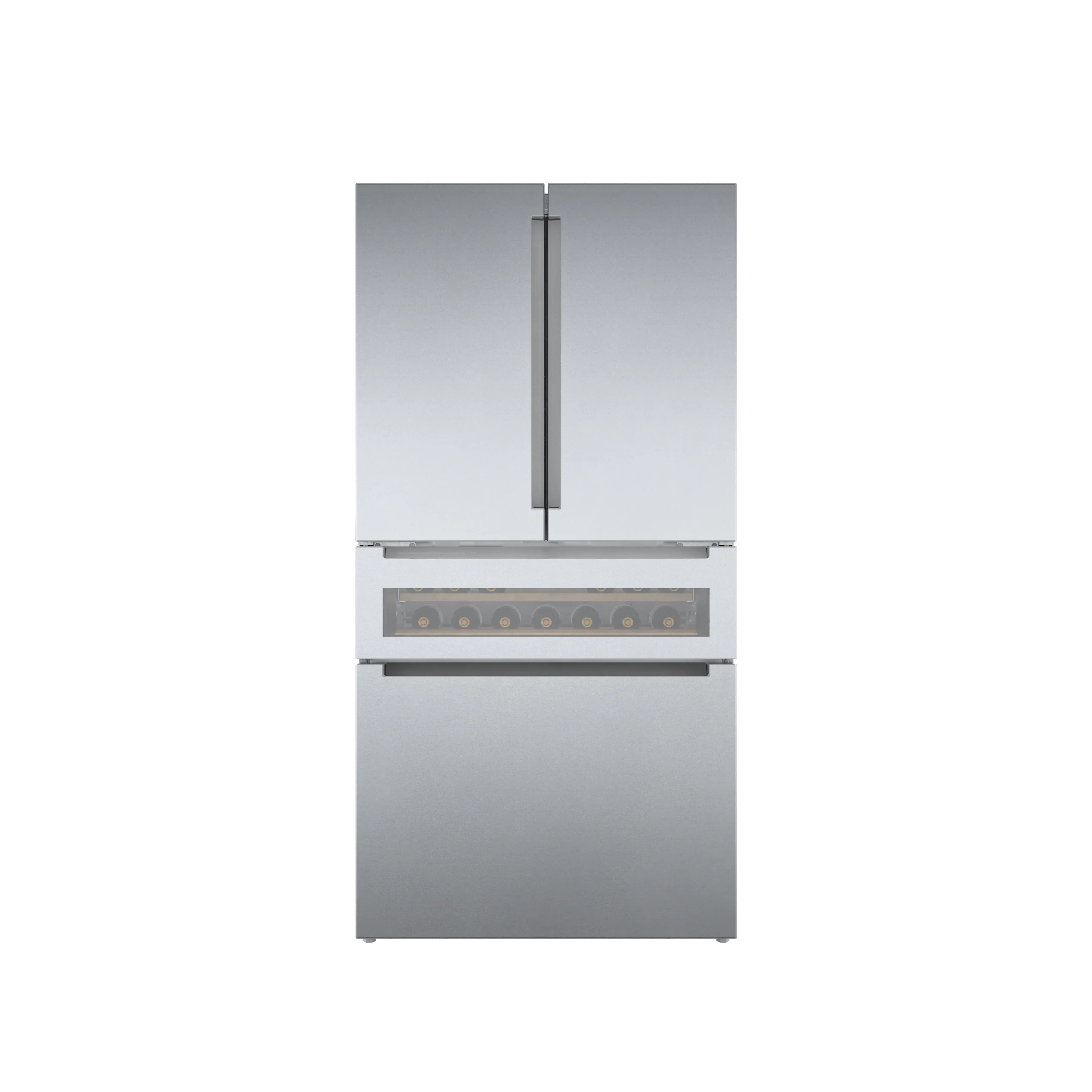 Bosch 36" 21.2 Cu. Ft. Stainless Steel Counter-Depth French Door Refrigerator with Wine Drawer - B36CL81ENG