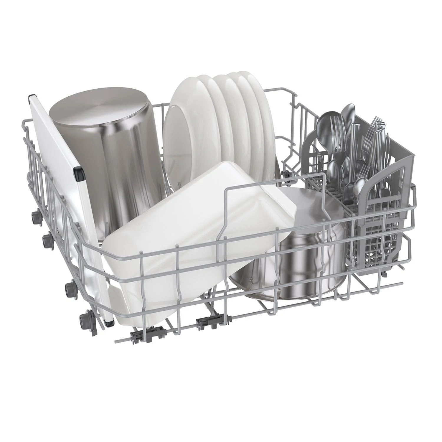 Bosch White 24" Smart Dishwasher with Home Connect, Third Rack - SHS53CM2N - Image 7