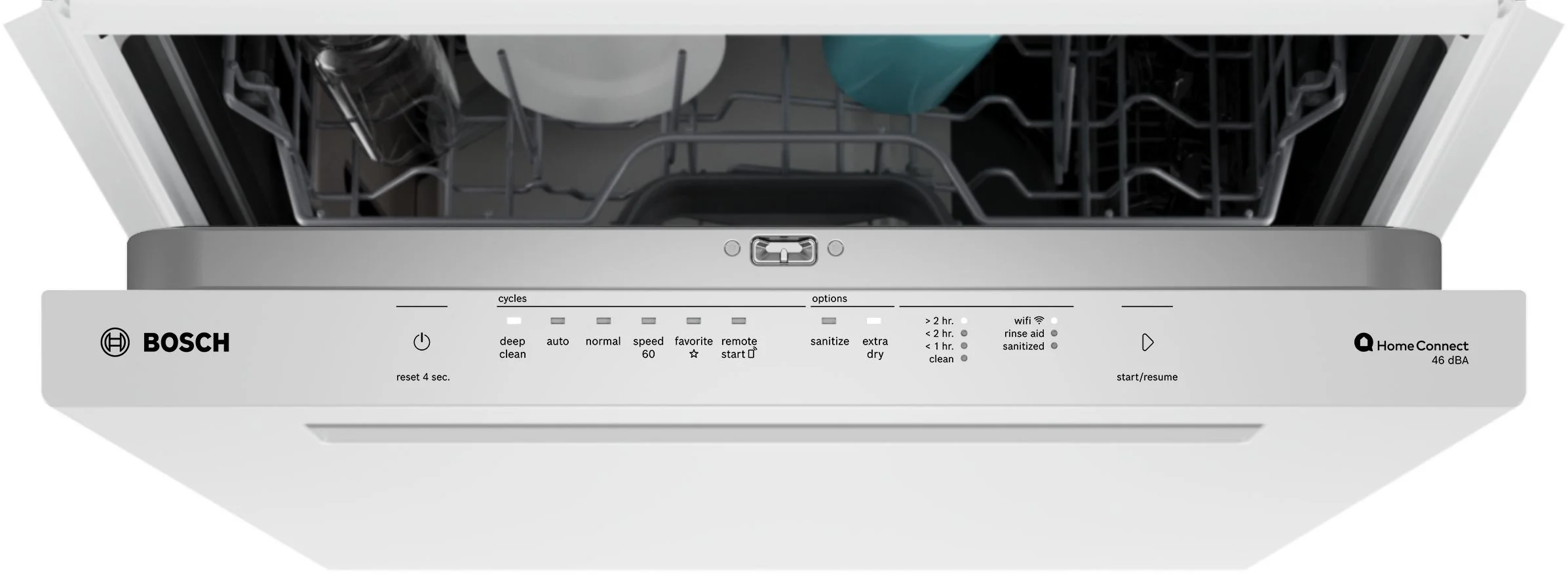 Bosch White 300 Series 24" Dishwasher with Pocket Handle - SHP53EM2N - Image 2