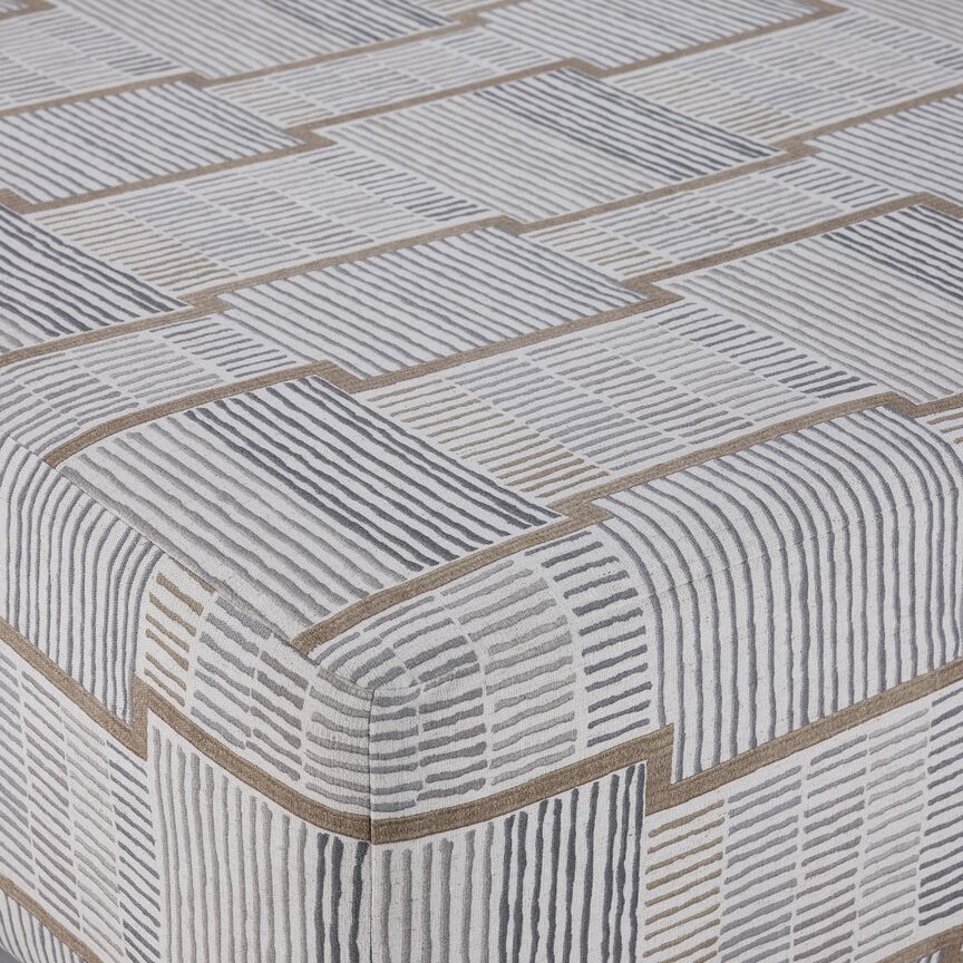 Brahm Cocktail Ottoman - Epsilon Flax - Image 3