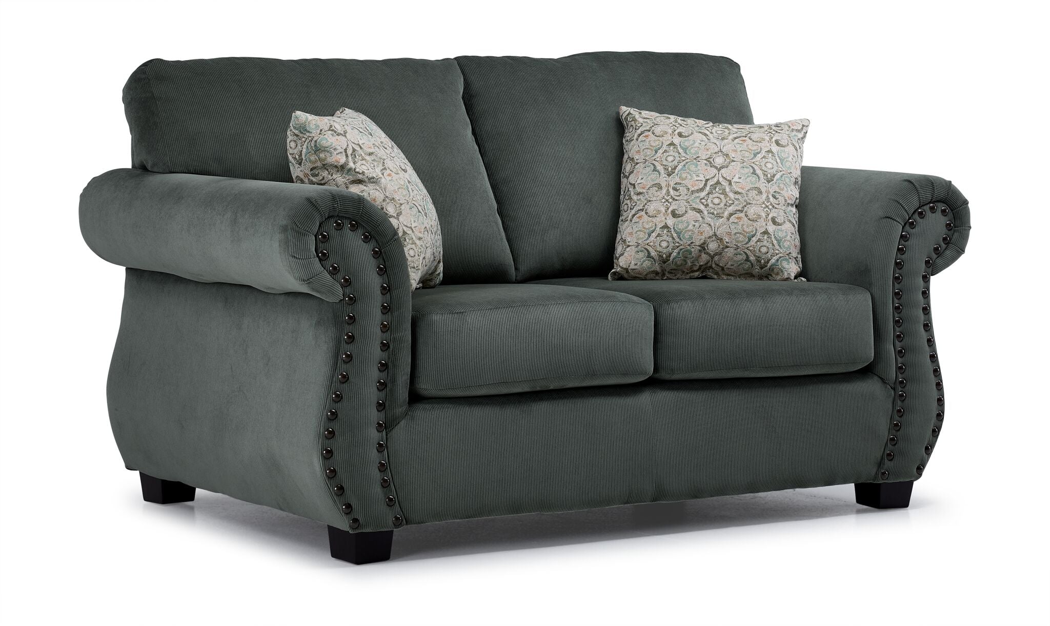 Brooklyn Sofa and Loveseat Set - Green - Image 3