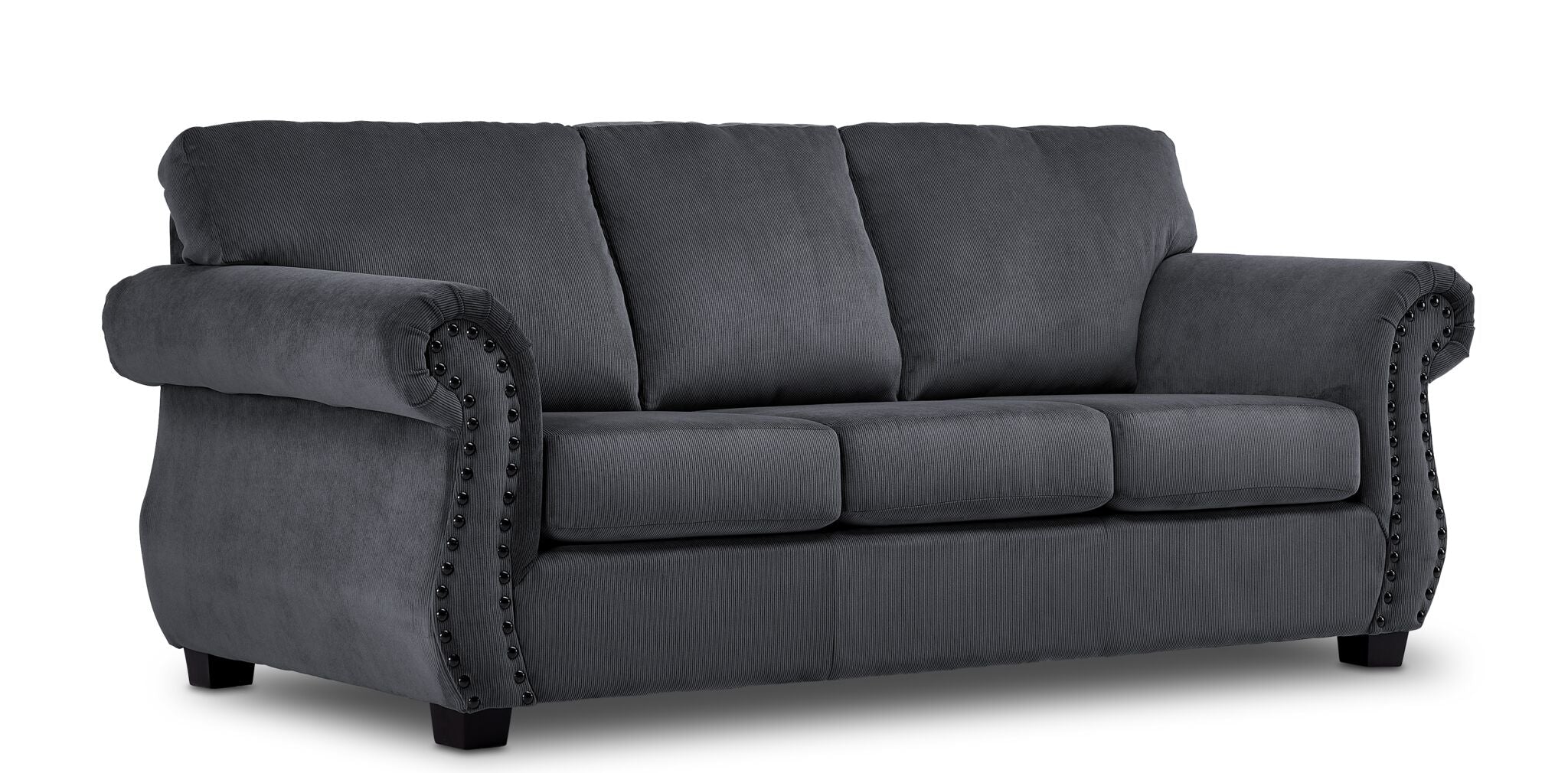 Brooklyn Sofa and Loveseat Set - Grey - Image 2