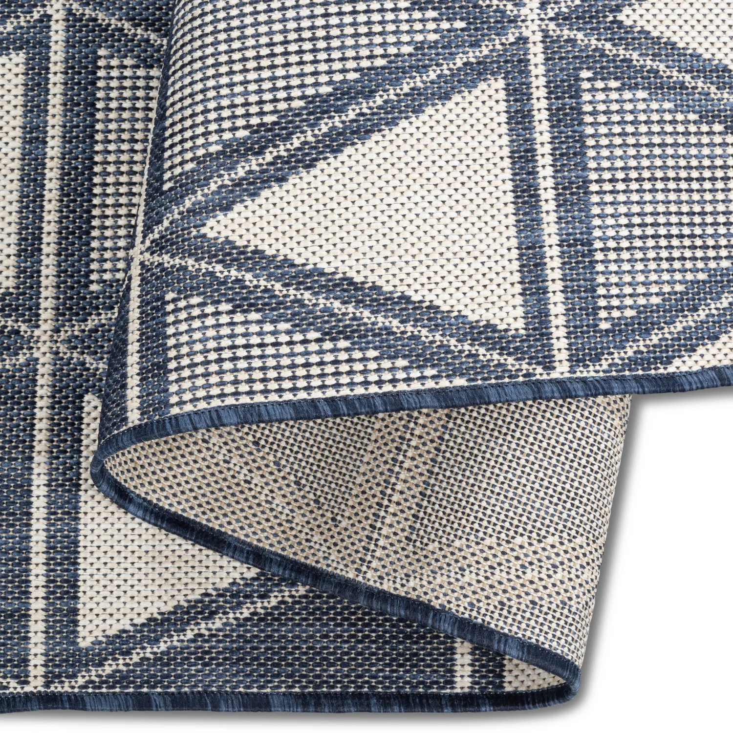 Cabana Triangles Indoor/Outdoor Rug - 6' x 9' - Blue - Image 2