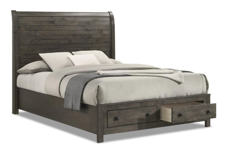 Cabin 3-Piece Queen Storage Bed - Grey
