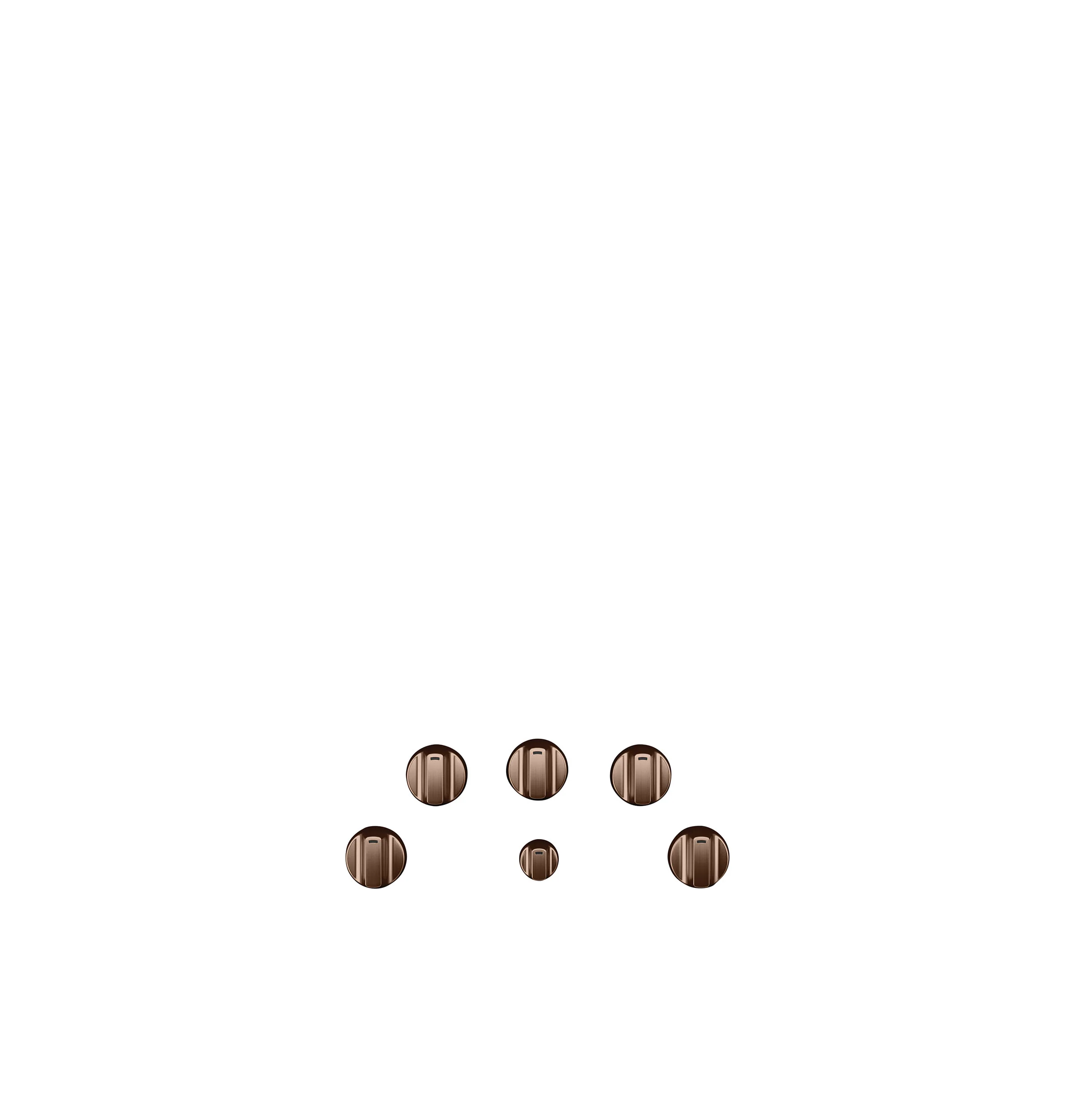 Café™ Brushed Copper 5-Piece Electric Cooktop Knobs - CXCE1HKPMCU