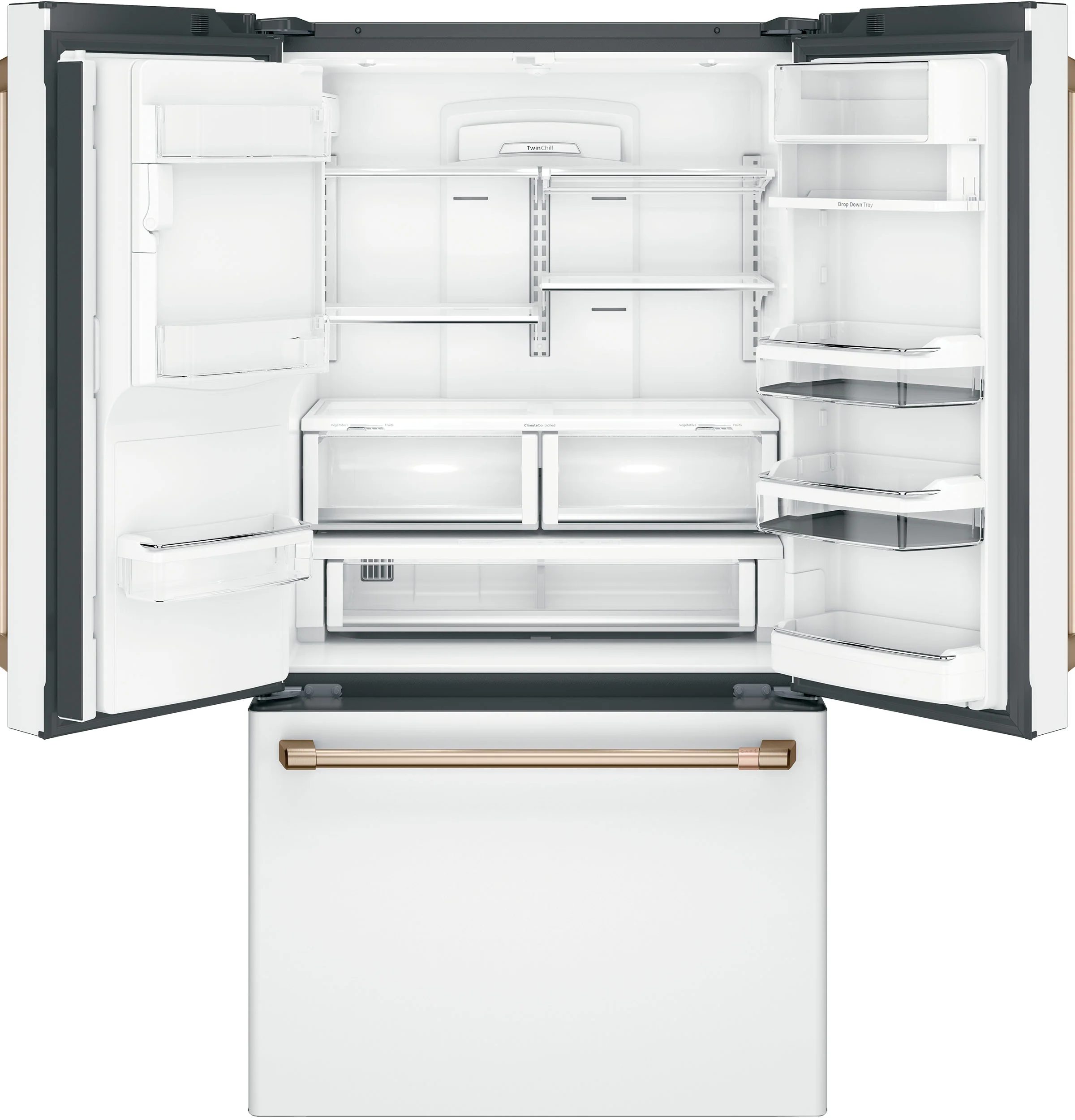 Café 36" 22.2 Cu. Ft. Matte White Counter-Depth French Door Refrigerator with Hot Water Dispenser - CYE22TP4MW2 - Image 2