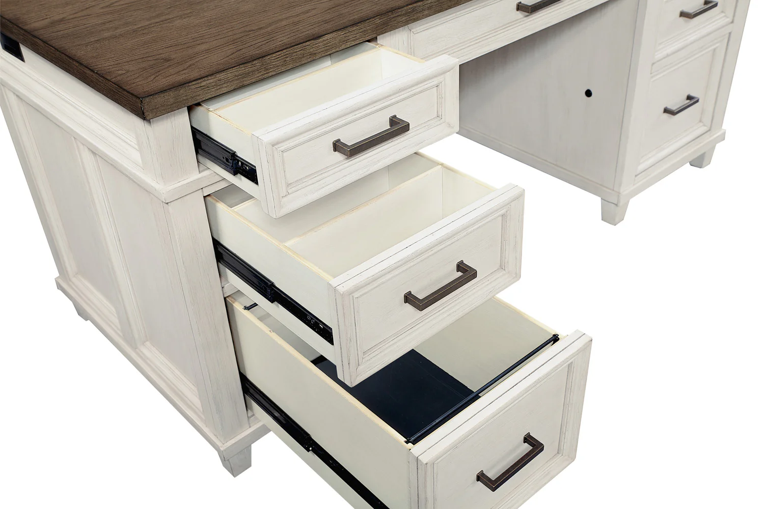 Caraway Executive Desk - Aged Ivory - Image 10