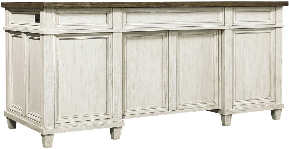Caraway Executive Desk - Aged Ivory - Image 2