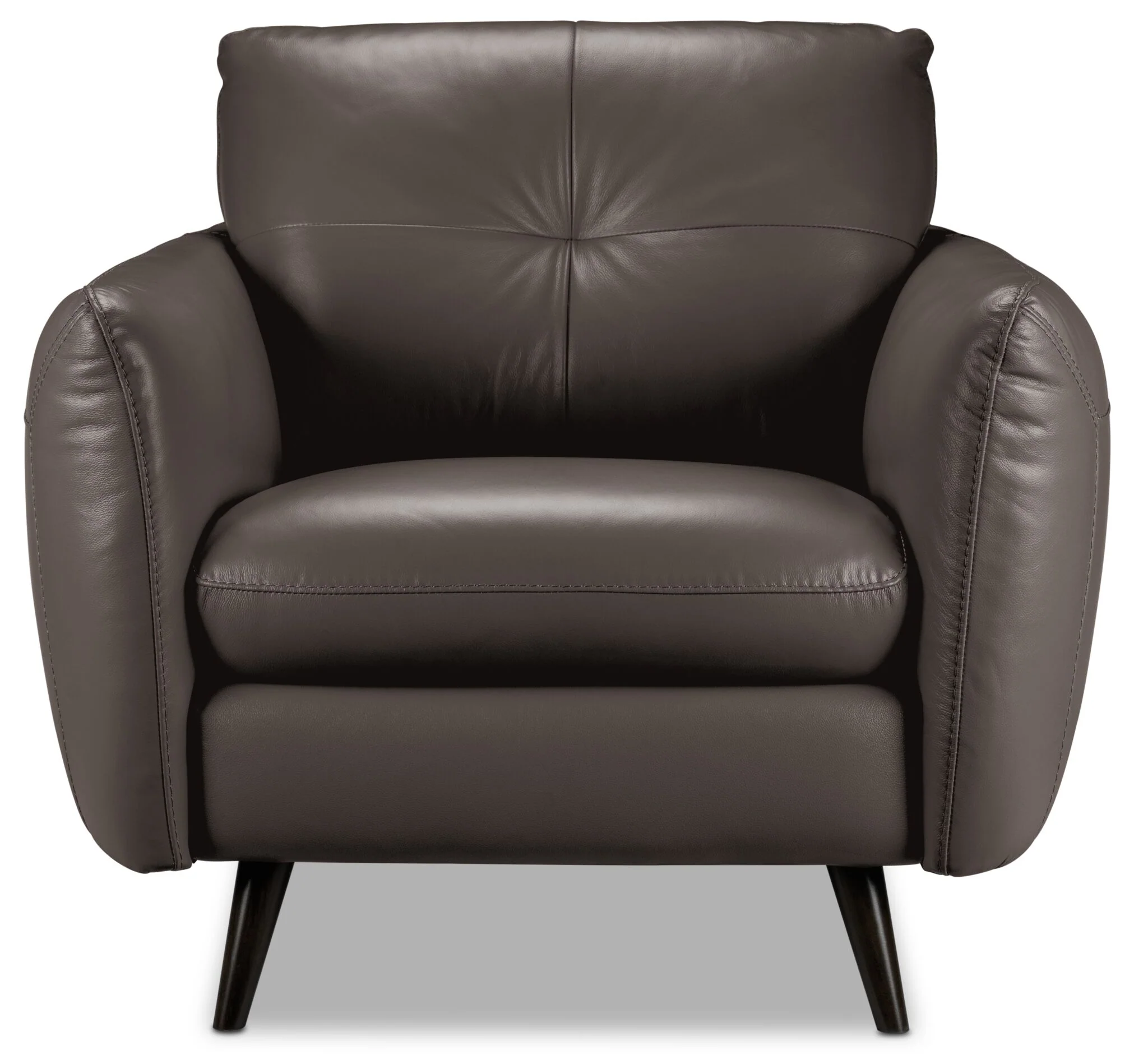 Carlino Leather Chair - Grey - Image 2