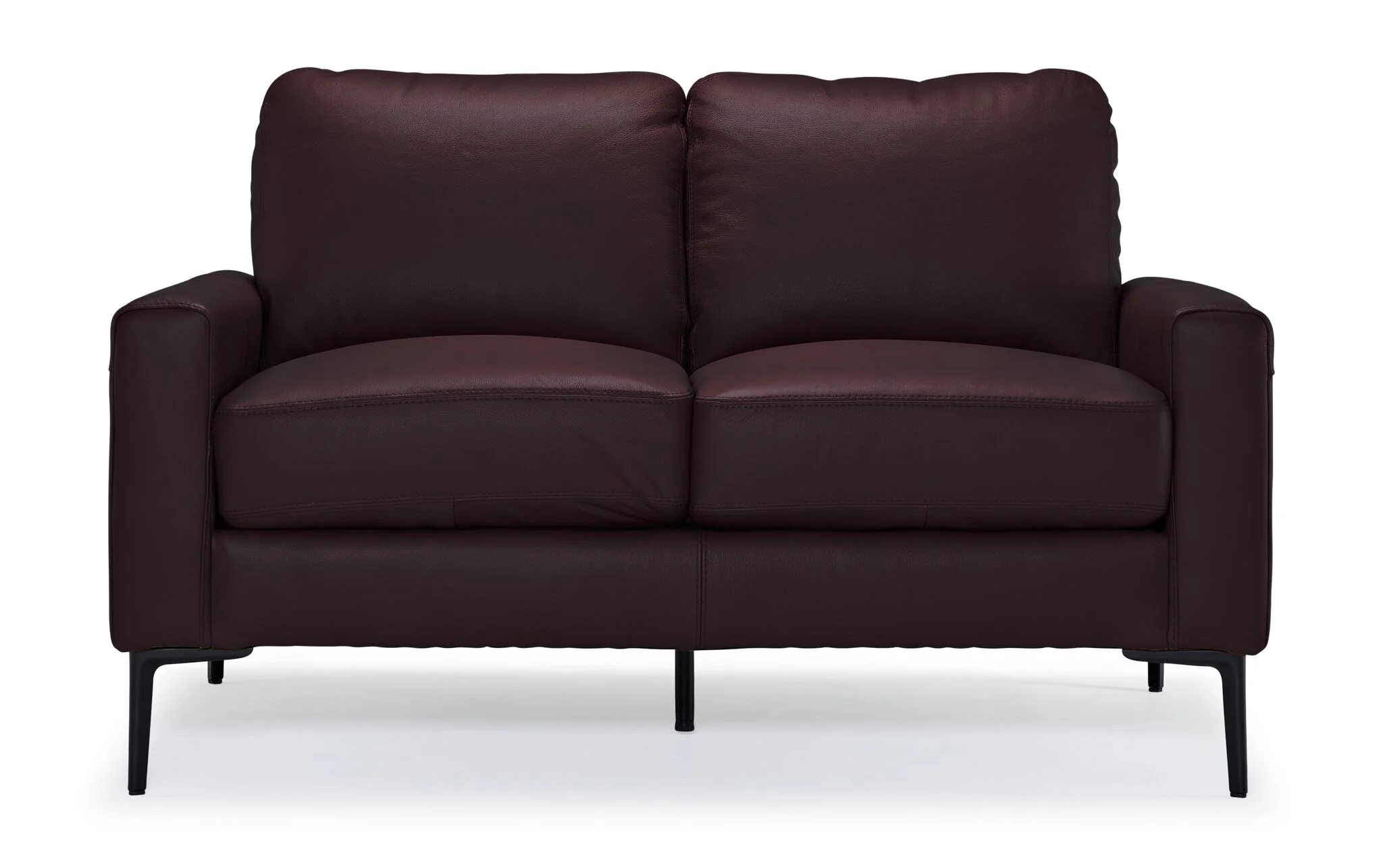 Chito Leather Loveseat - Mocha - Image 2