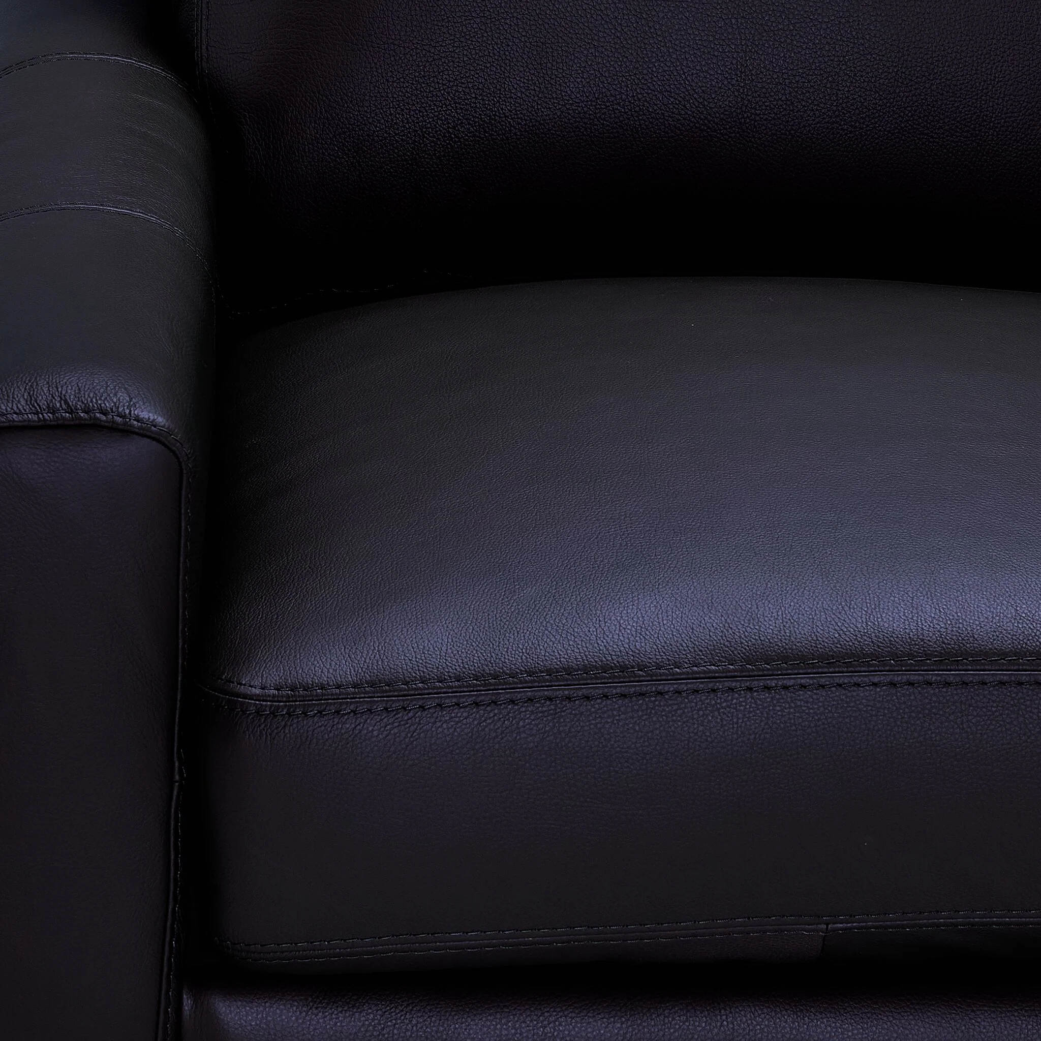 Chito Leather Loveseat - Raven - Image 3