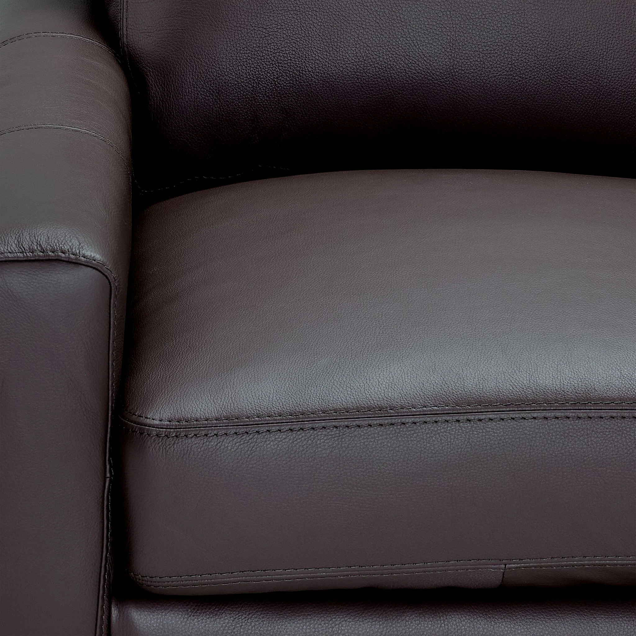 Chito Leather Sofa and Loveseat Set - Mocha - Image 4