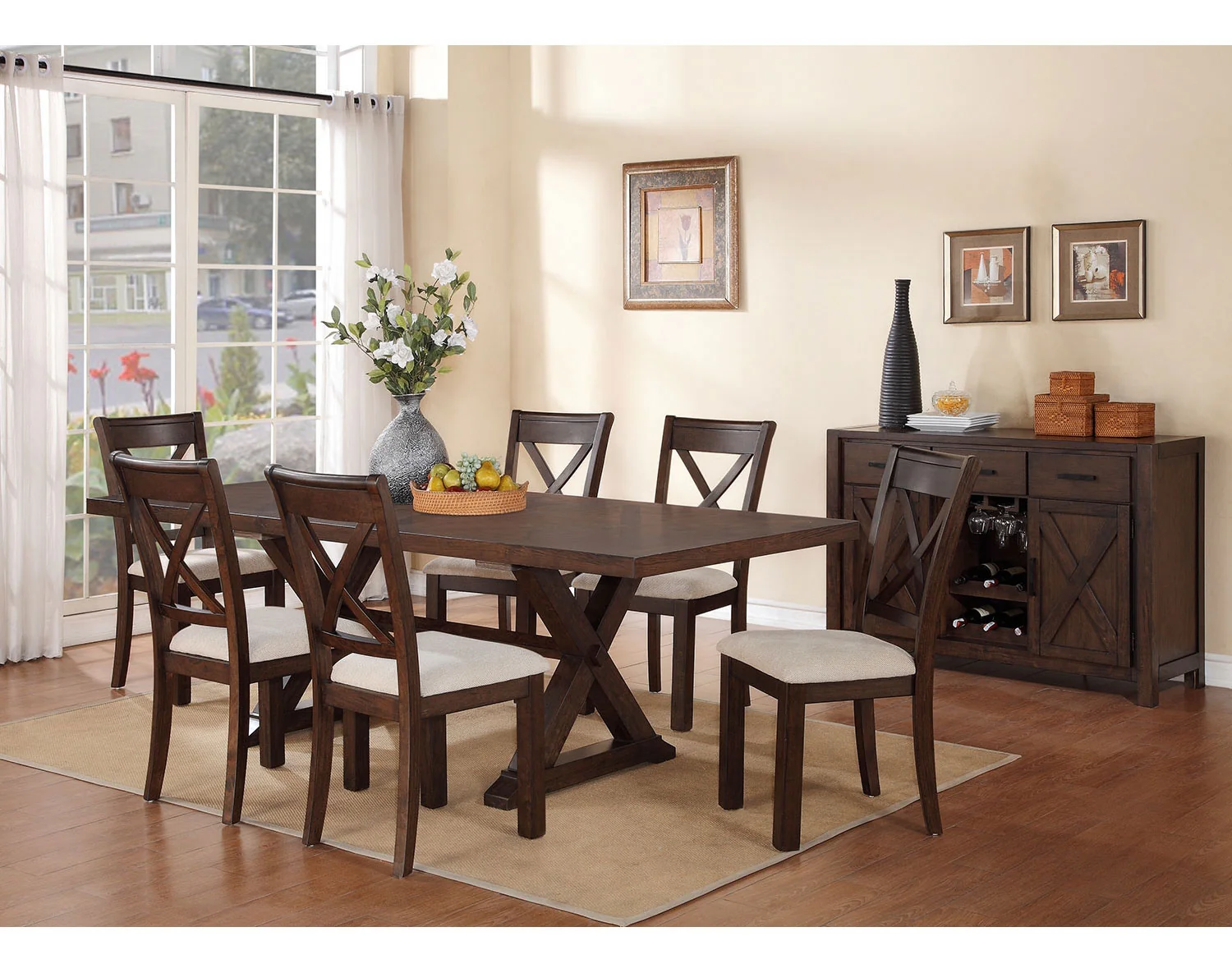 Claira Extendable Dining Table - Rustic Brown - Image 2