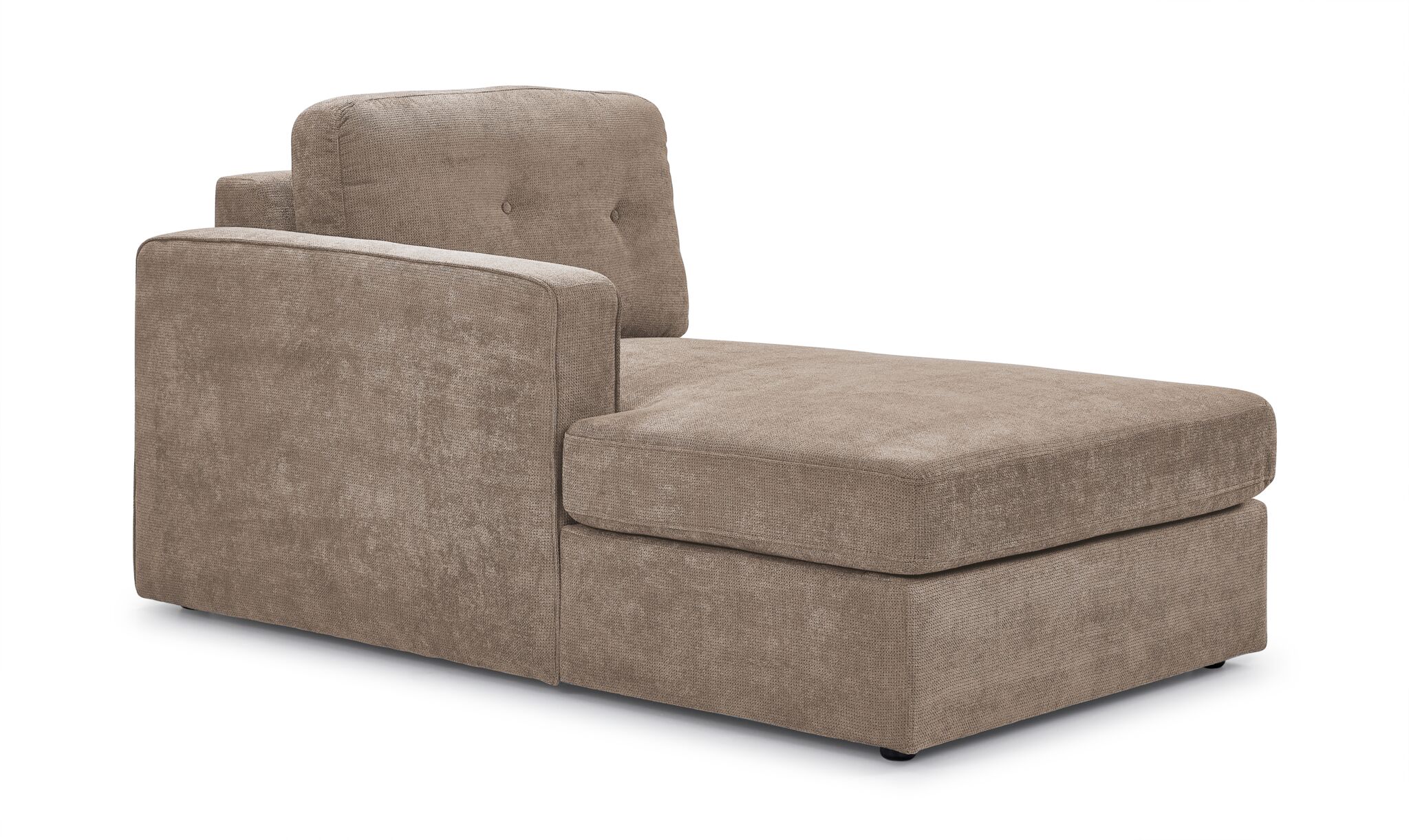 Feeling Connected - Connex 3-Piece Modular Sectional with Chaise and Drawer Console -Beige - Image 3