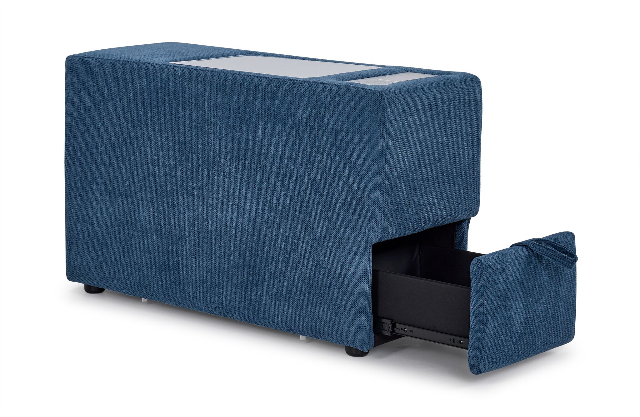Feeling Connected - Connex 5-Piece Modular Sectional with Consoles - Blue - Image 15