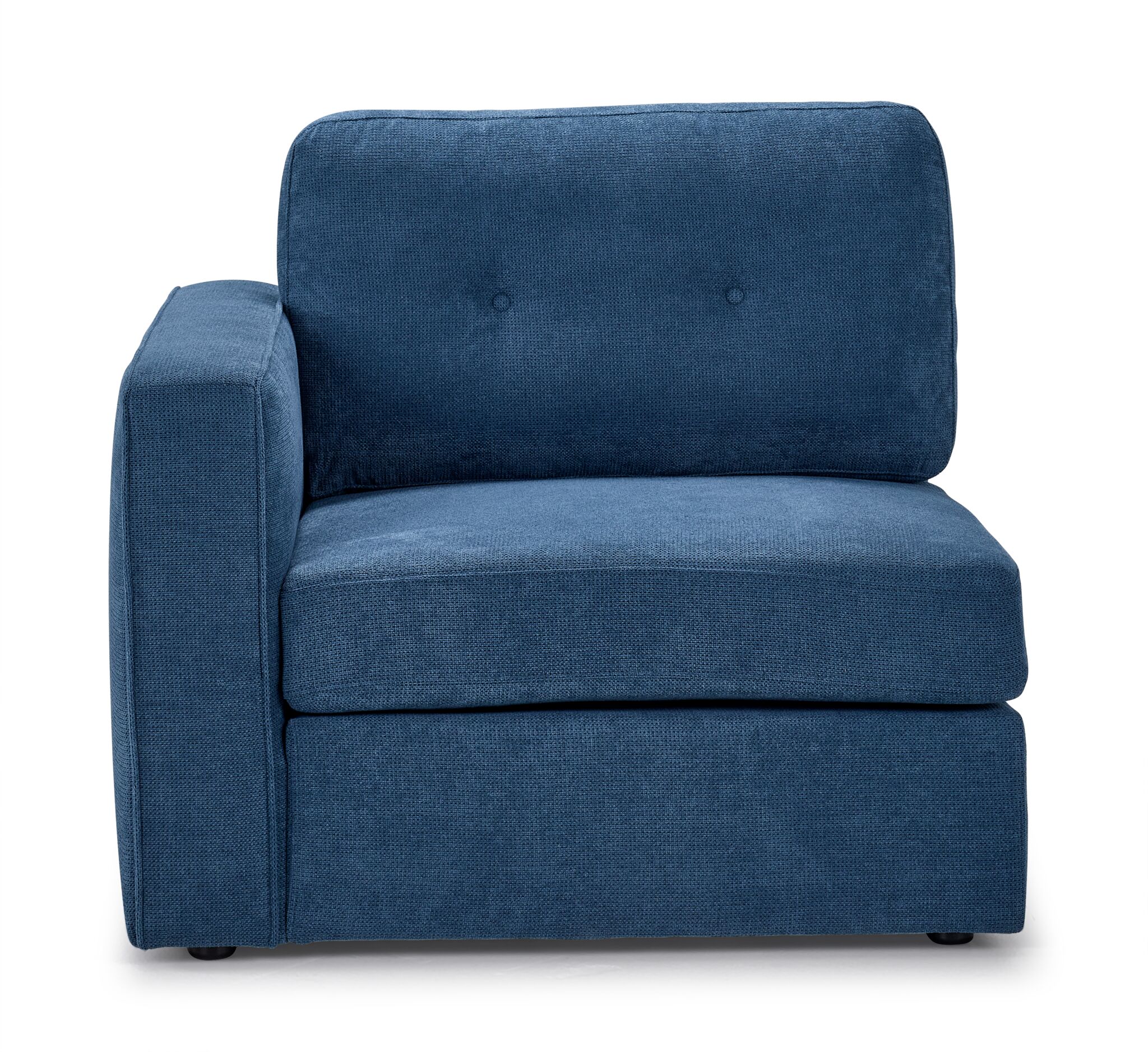 Feeling Connected - Connex 6-Piece Modular Sectional with Drawer Console - Blue - Image 2
