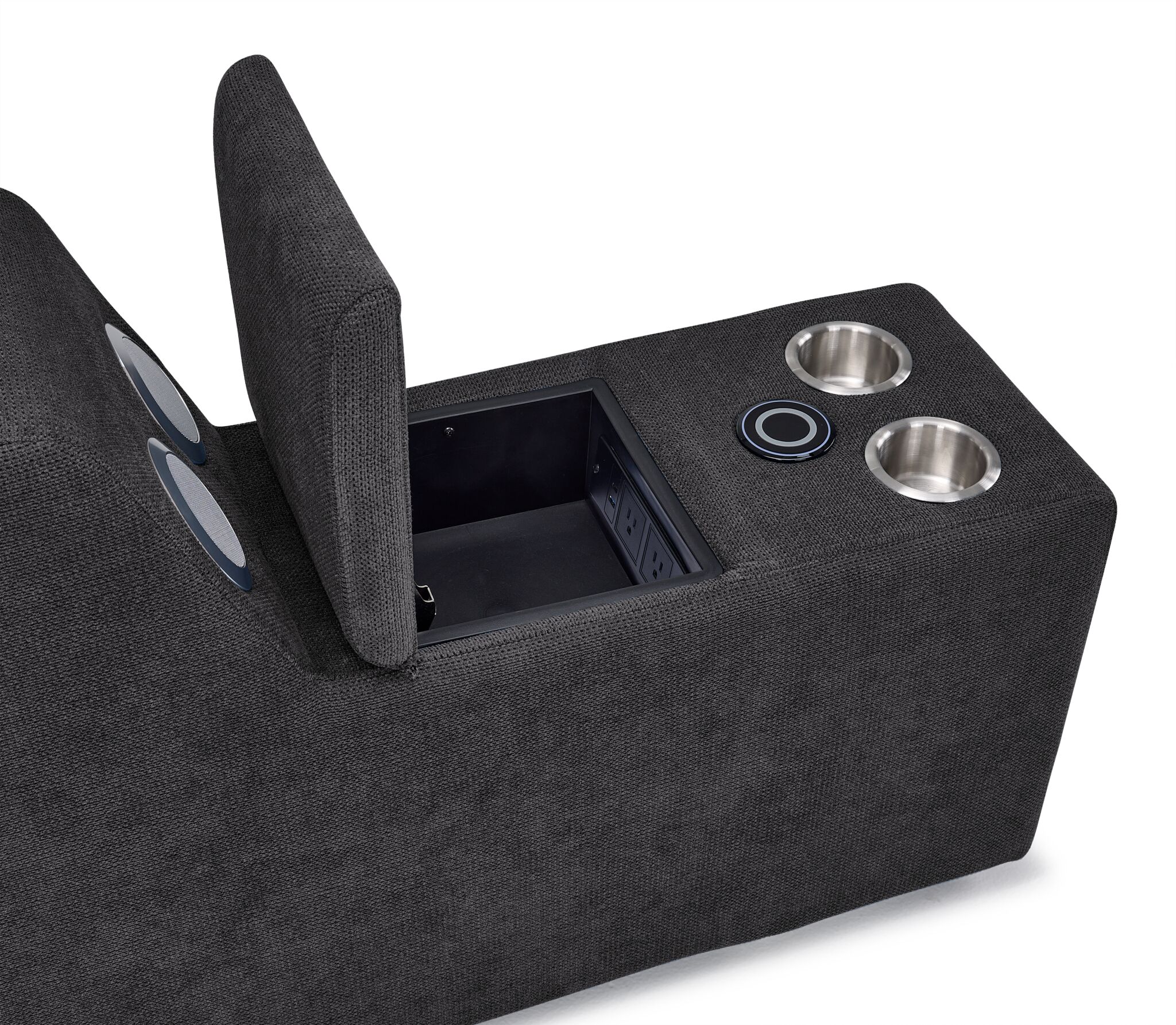 Feeling Connected - Connex 6-Piece Modular Sectional with Storage Console - Dark Grey - Image 13