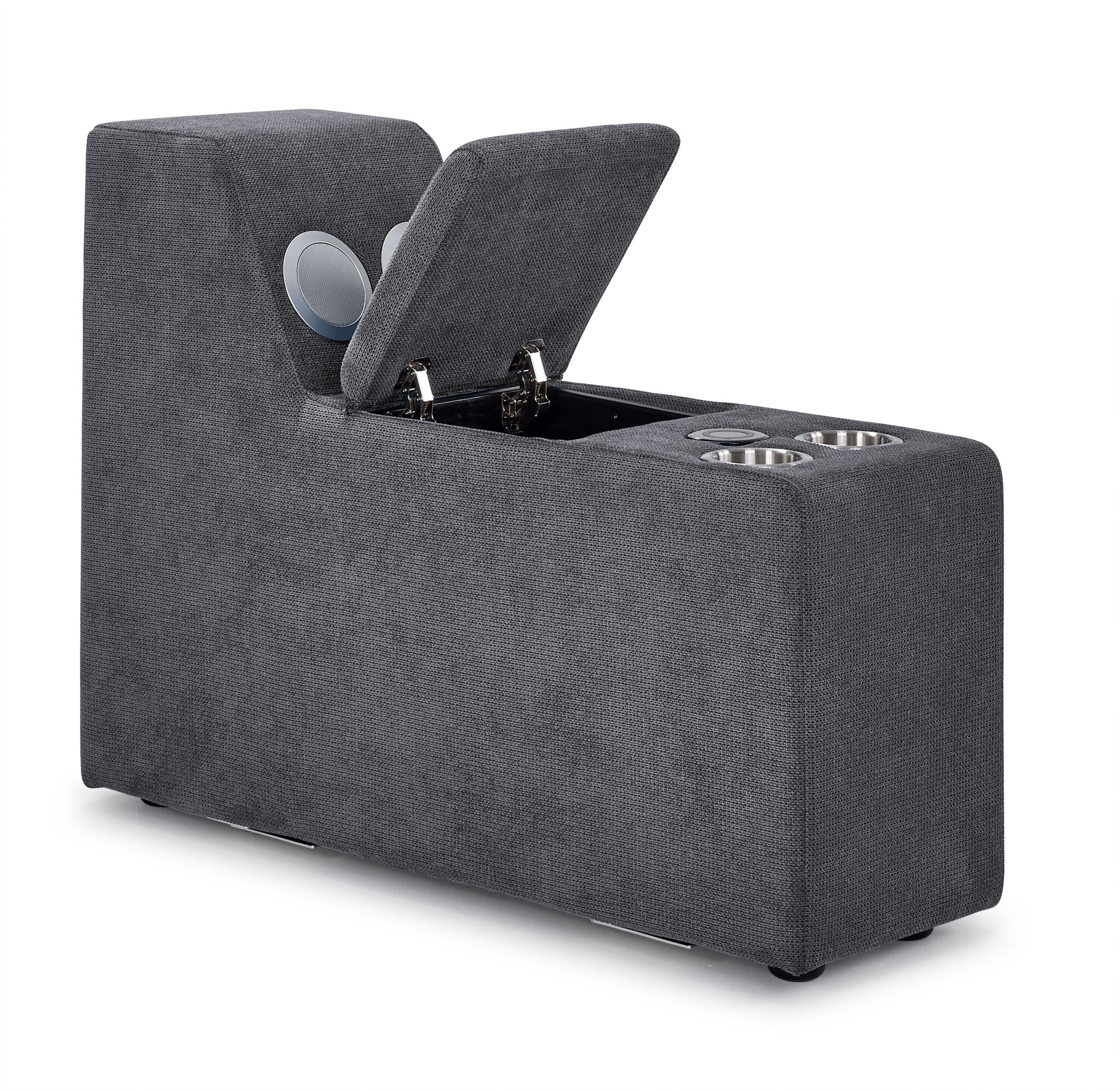 Feeling Connected - Connex 6-Piece Modular Sectional with Storage Console - Light Grey - Image 14