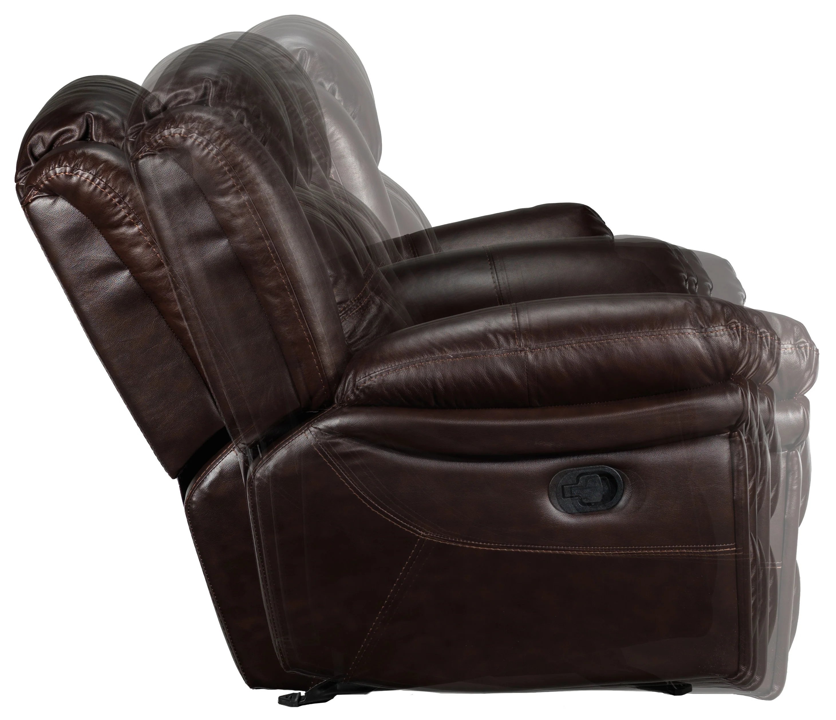 Cooper Leather Reclining Sofa and Recliner Set - Brown - Image 4