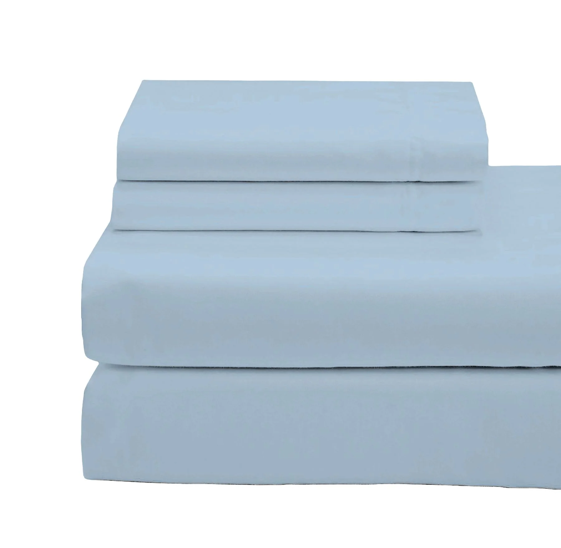 Cotton House 100% Combed Cotton Queen Sheet Set - 650 Thread Count Blue - Image 2