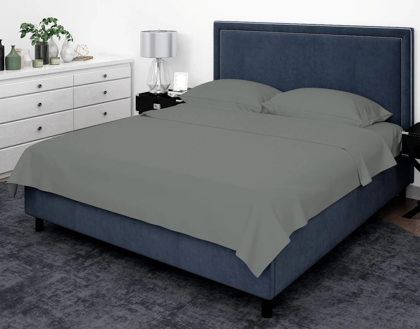 Cotton House King Bamboo Sheet Set - Charcoal, Grey
