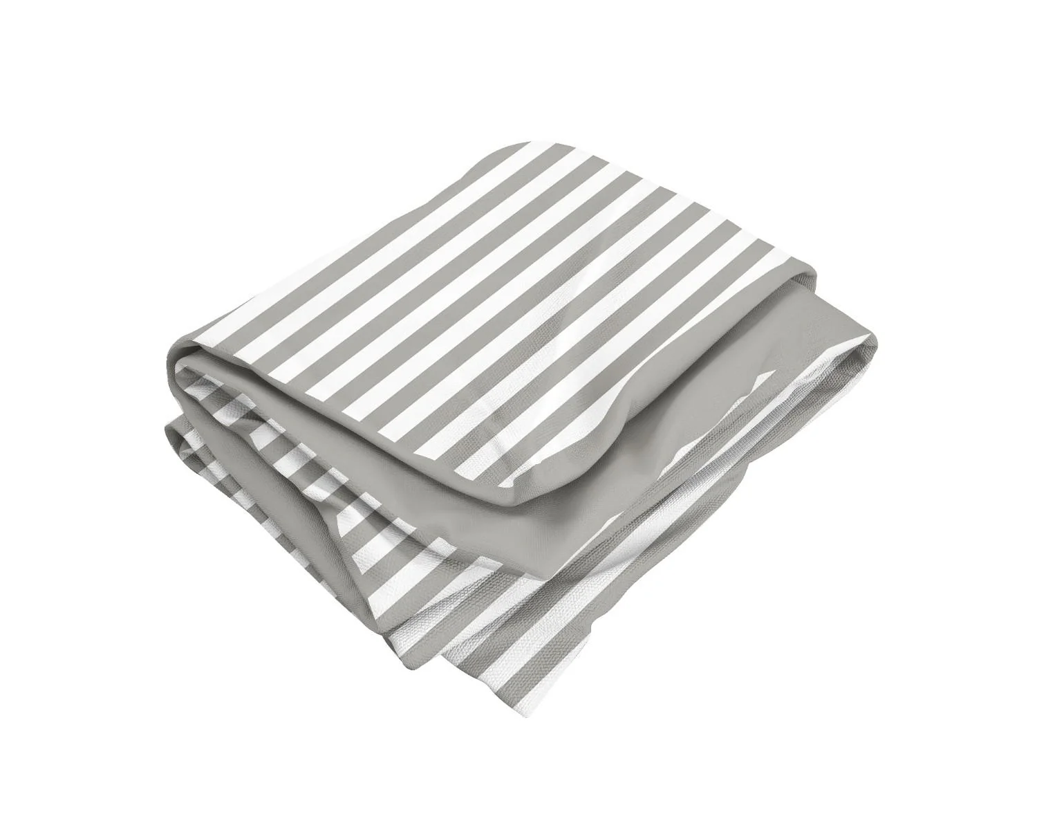 Cotton House Twin Duvet Cover Set - Pewter Stripes - Image 2