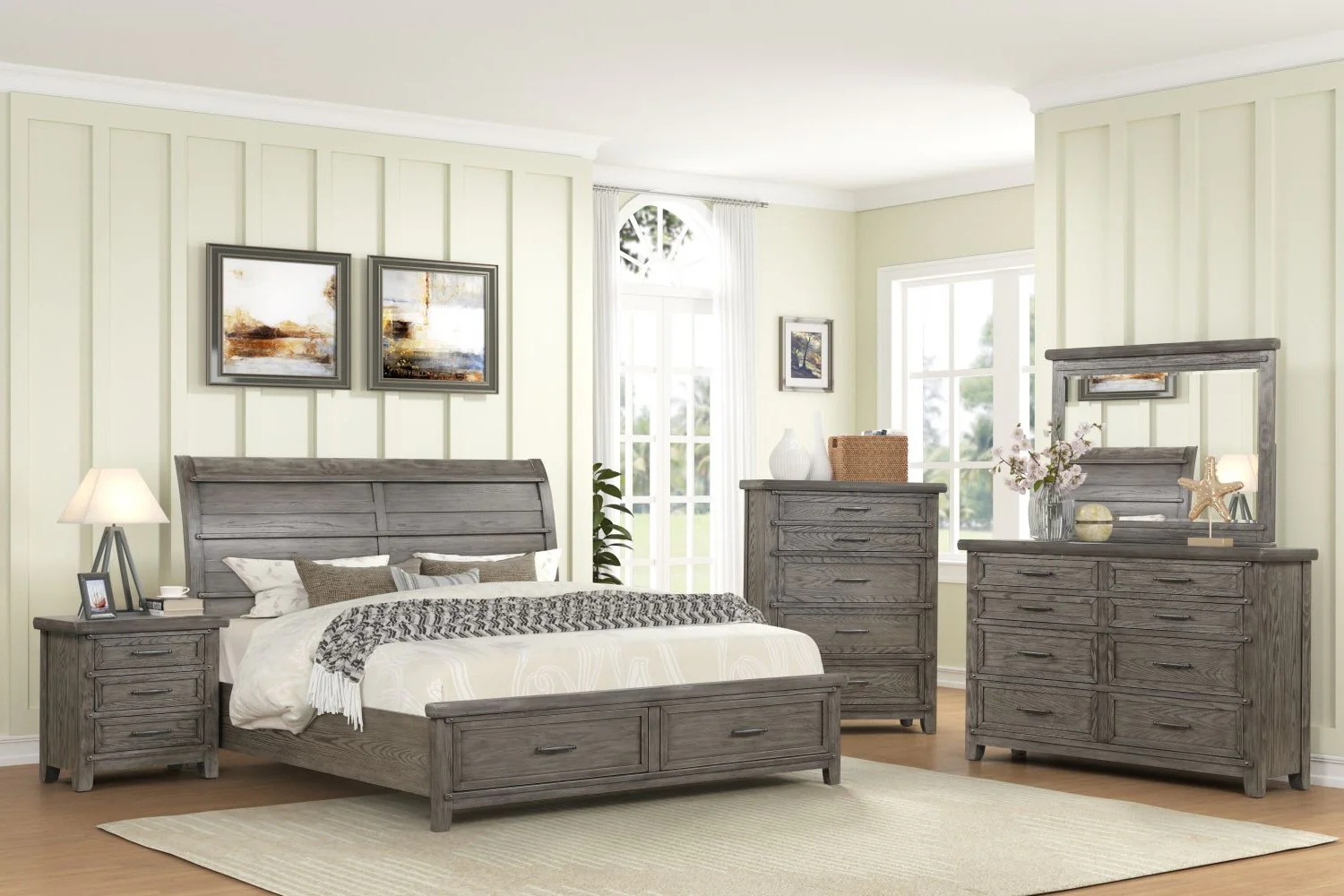 Dahlia Mirror - Grey - Image 2
