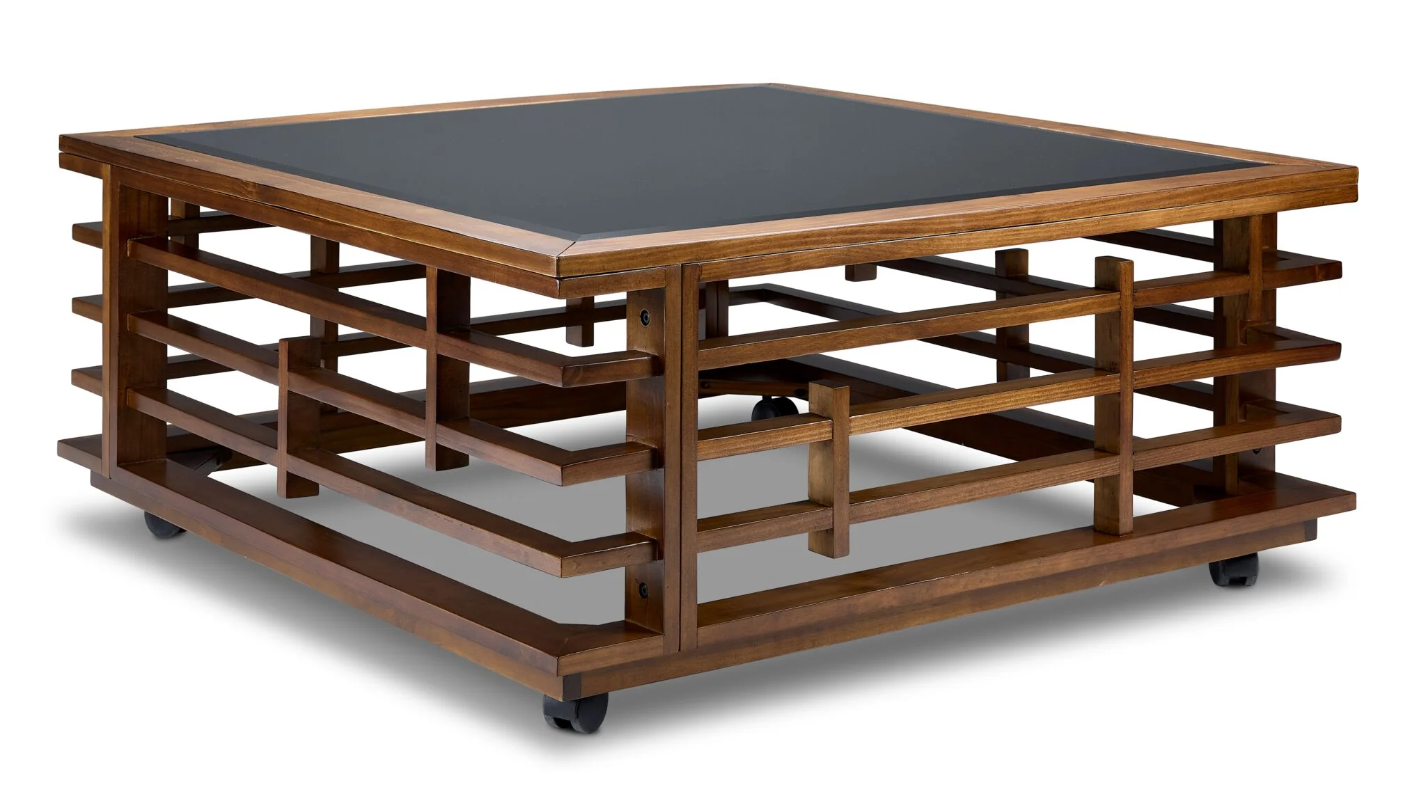 Darwin 42" Coffee Table -Glass, Espresso